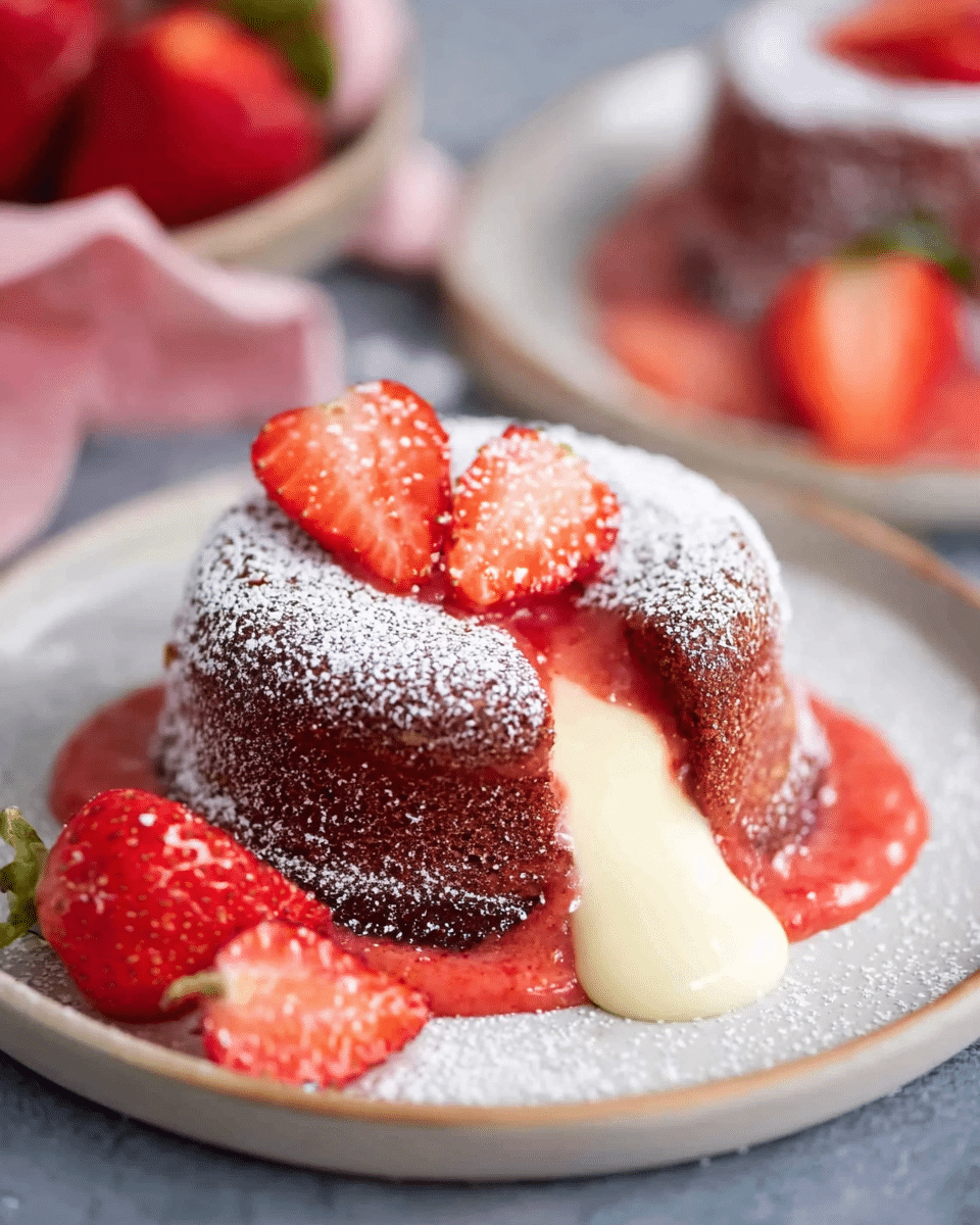 Strawberry Lava Cakes