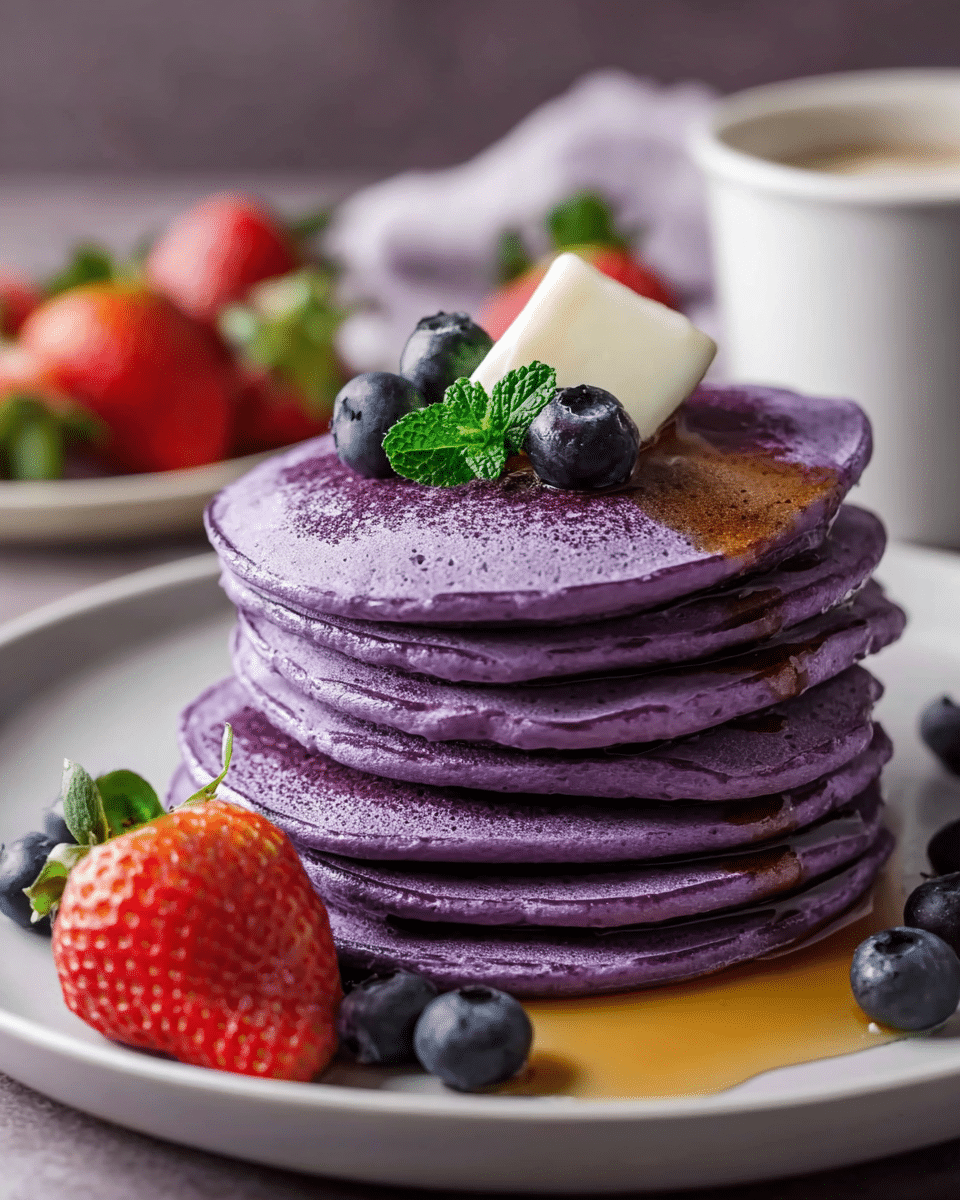 Ube Mochi Pancakes