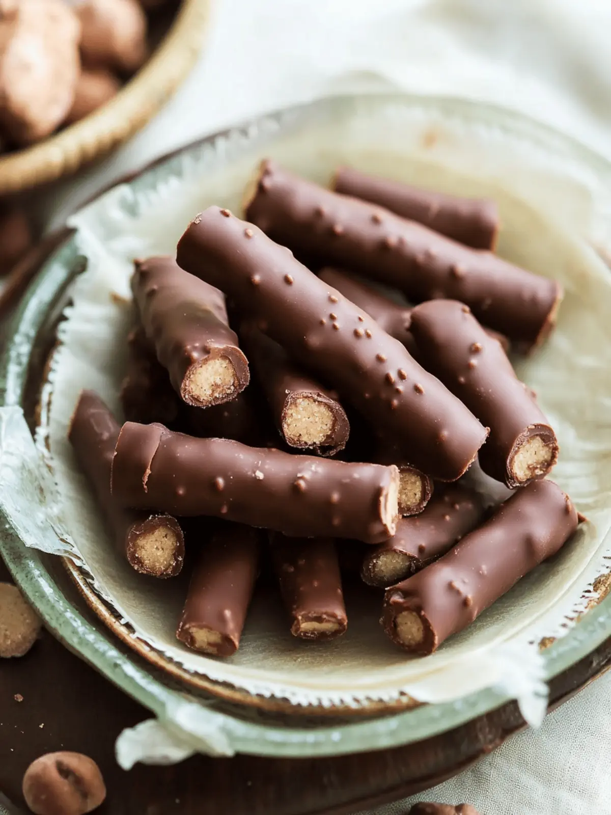 Chocolate Cigar Cookies (No Bake)