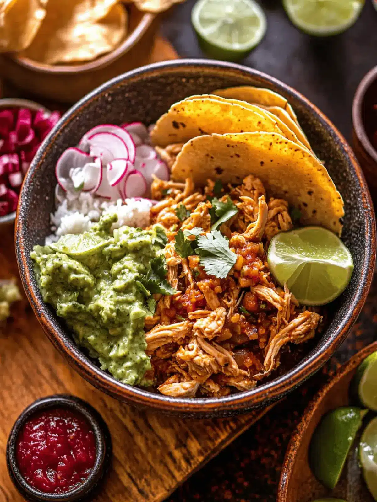 Savory Crockpot Salsa Verde Chicken Tortilla Bowl Delight