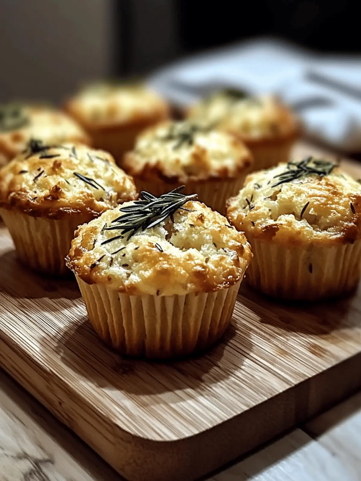 Garlic Rosemary Focaccia Muffins: