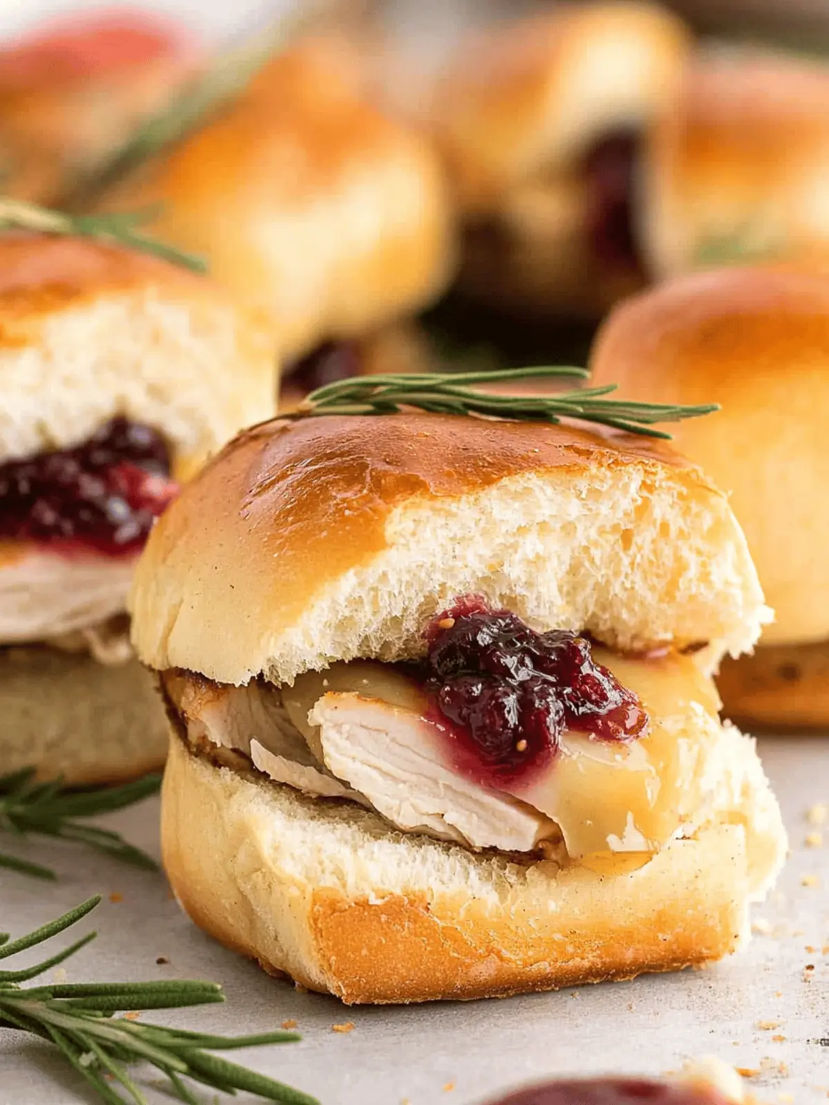 Turkey Cranberry Brie Sliders