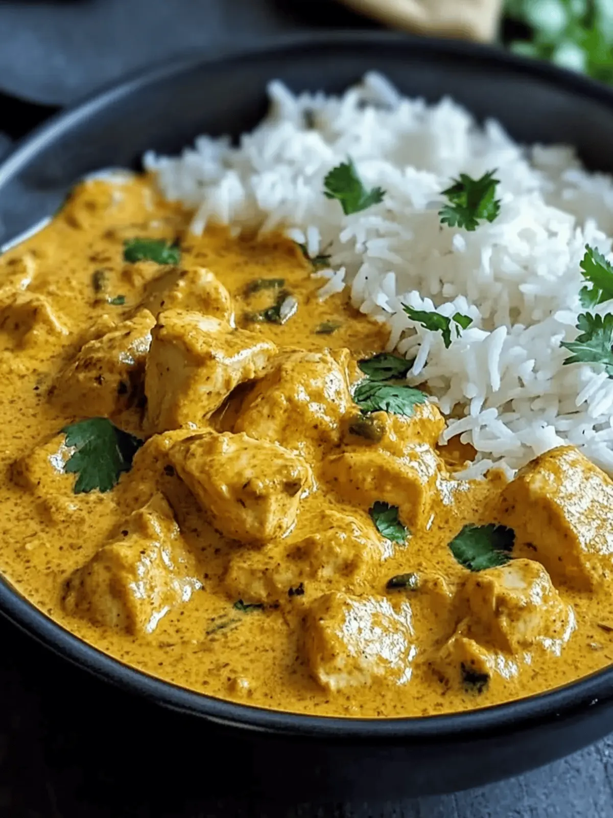 Homemade Chicken Korma with Flatbread or Rice