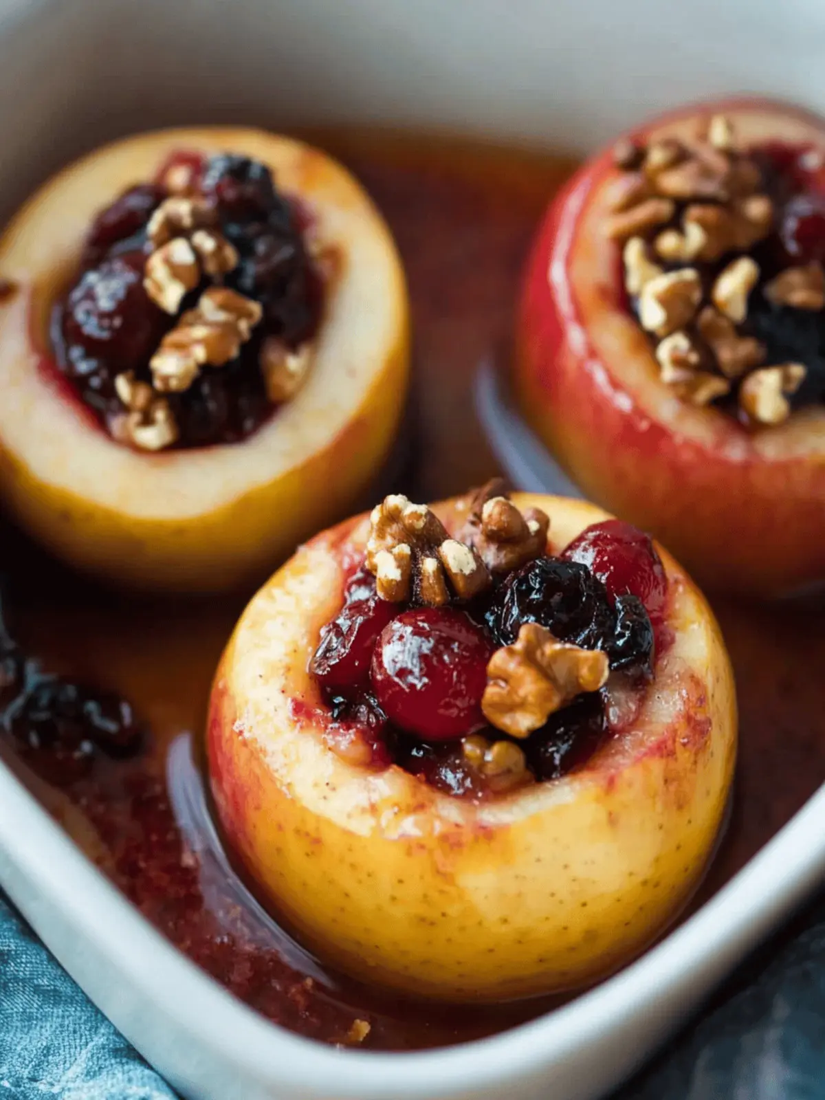 Cranberry and Walnut Baked Apples