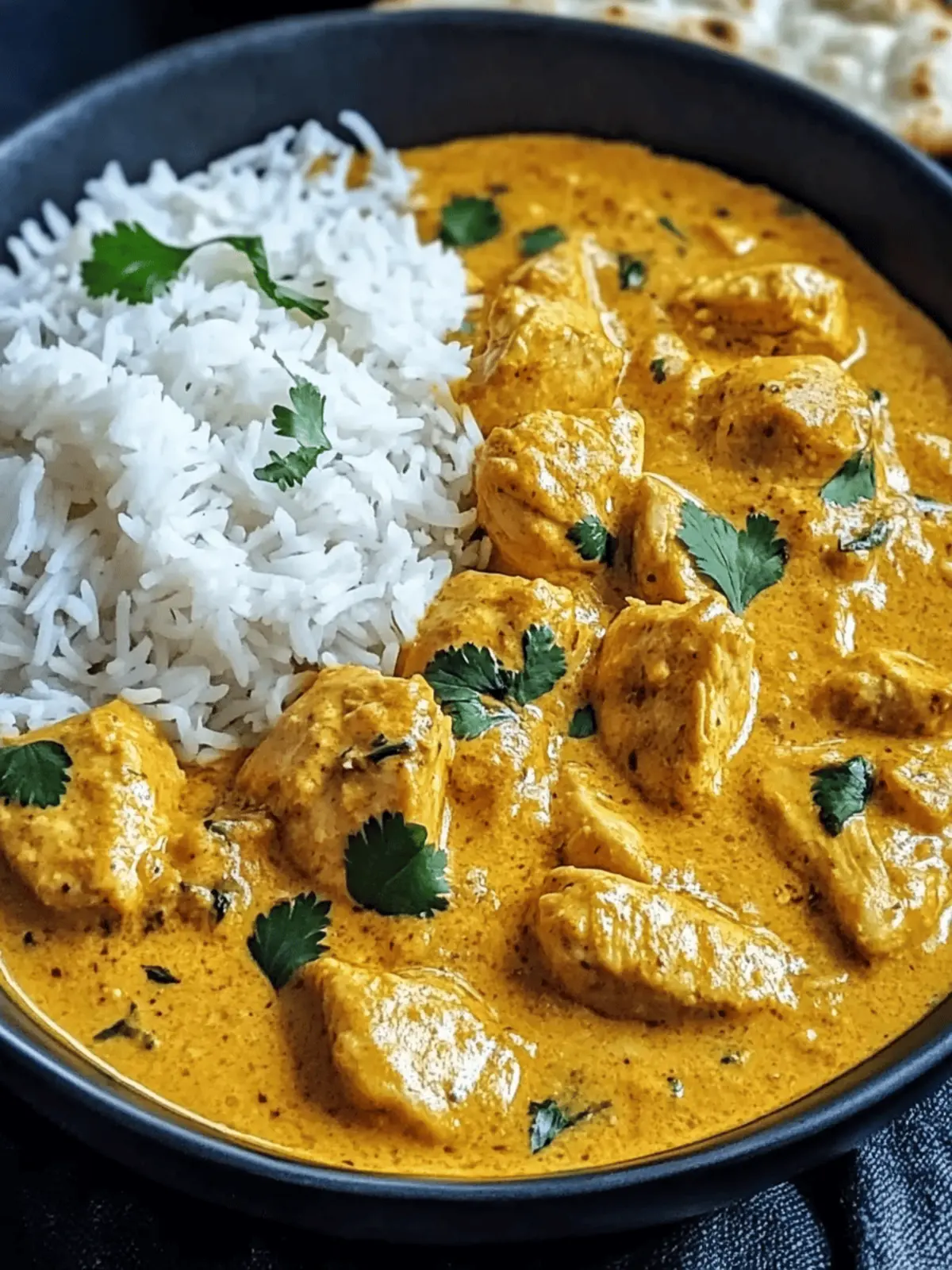 Homemade Chicken Korma with Flatbread or Rice