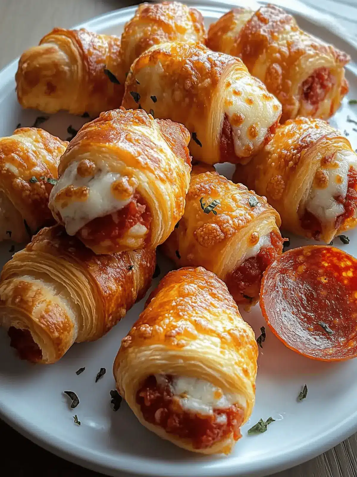 Mozzarella Pepperoni Croissant Rolls