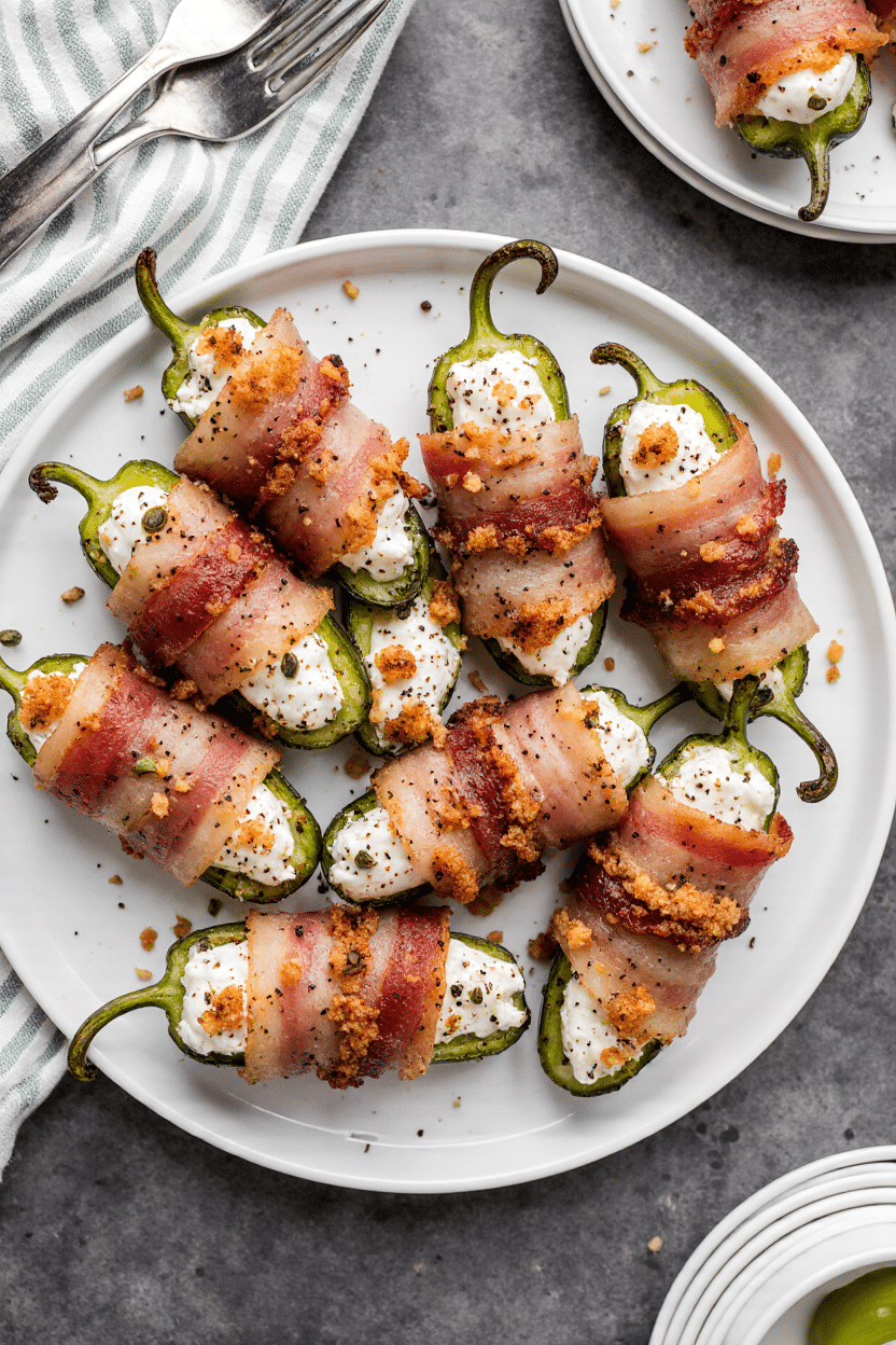 Bacon Wrapped Jalapeno Poppers (Air Fryer)