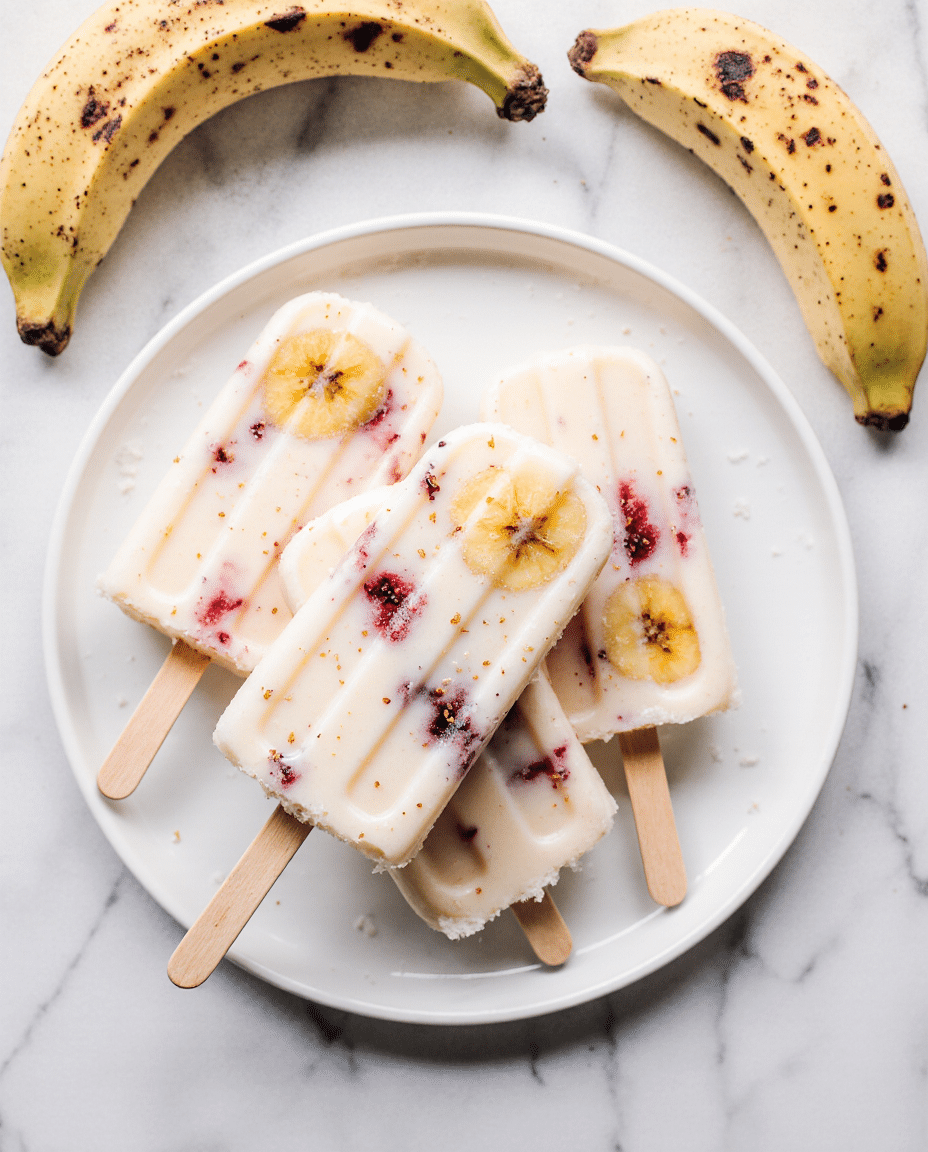 Frozen Banana Yogurt Pops