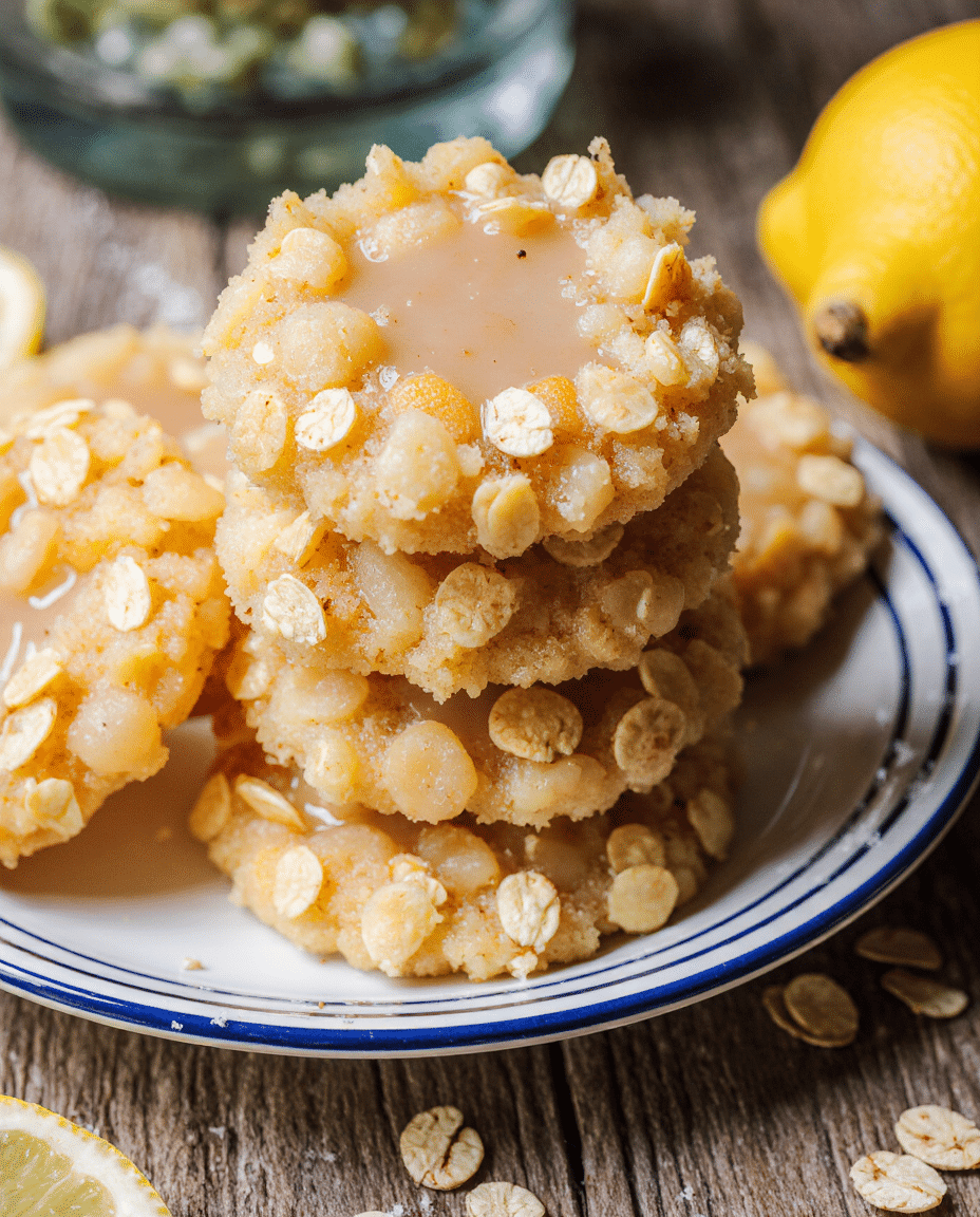 Lemon Oatmeal No-Bake Cookies