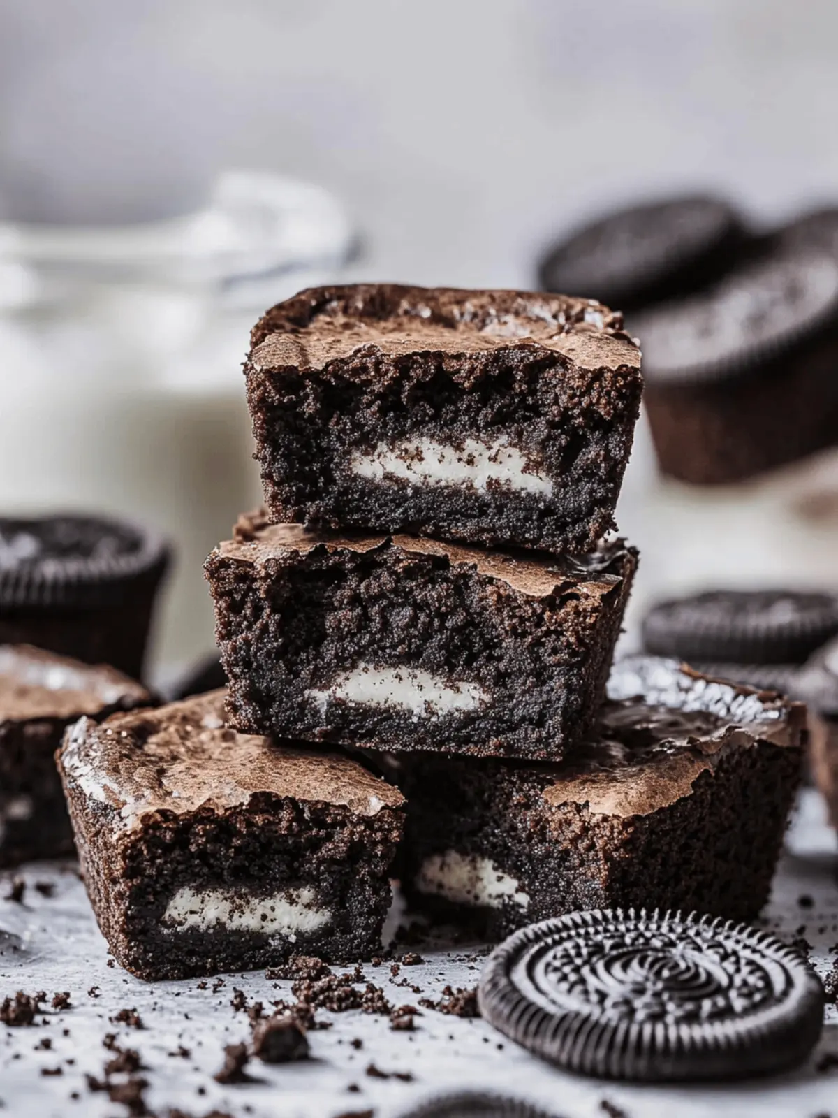 Oreo Stuffed Brownies