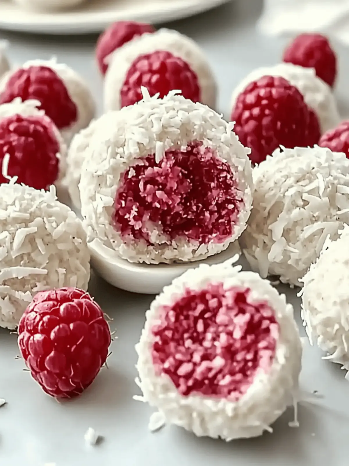 No-Bake Raspberry Coconut Balls