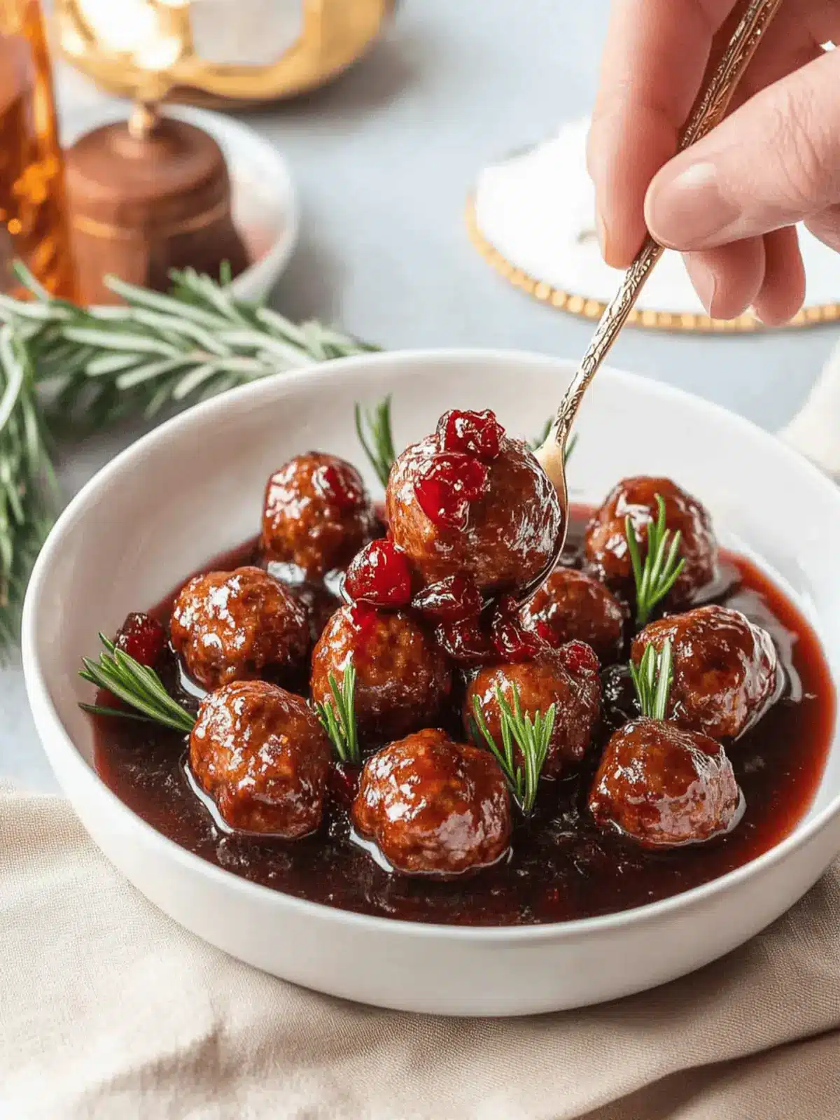 Crockpot Cranberry Turkey Meatballs for Effortless Holiday Fun