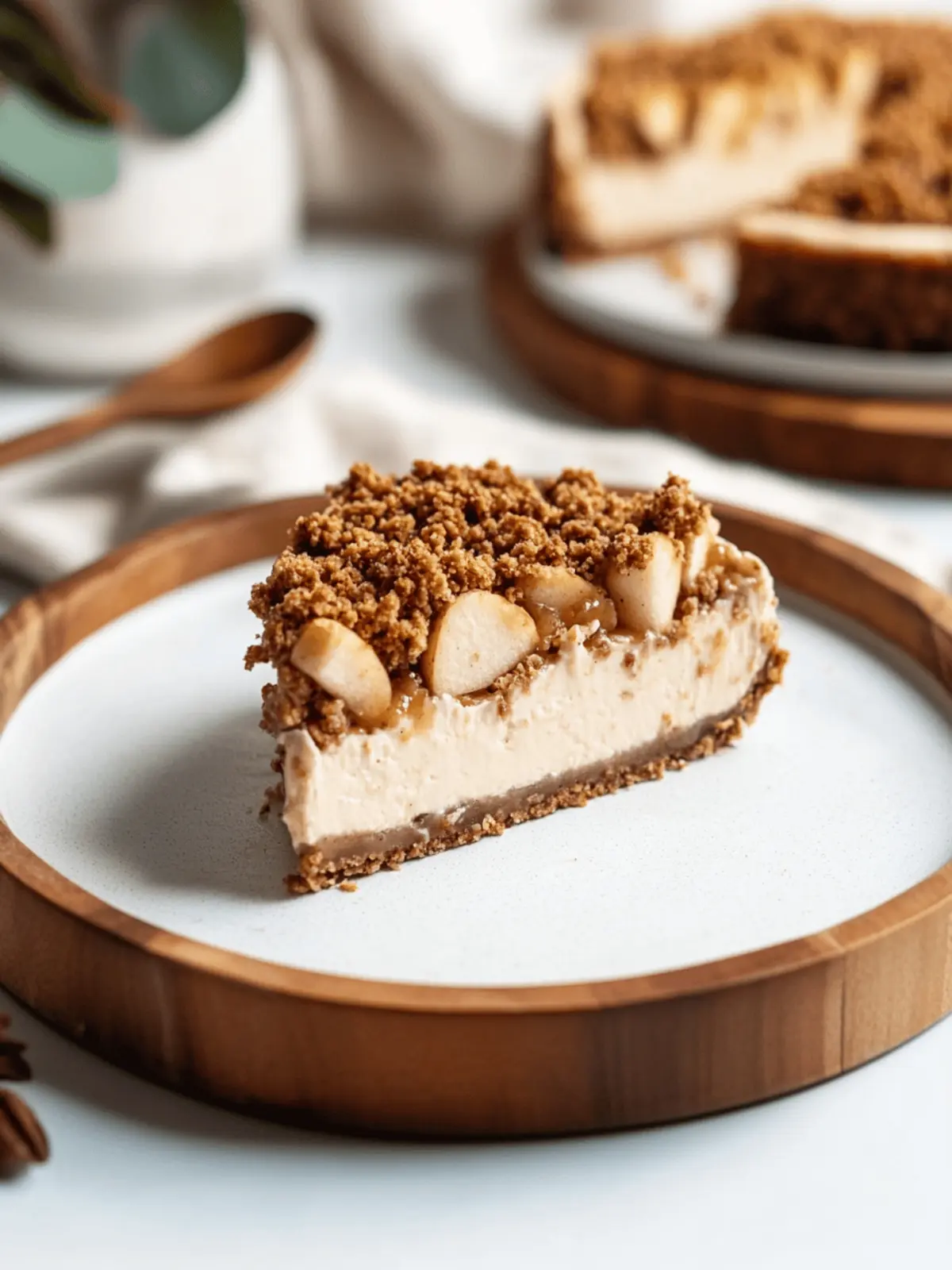 Vegan Apple Crumble Cheesecake