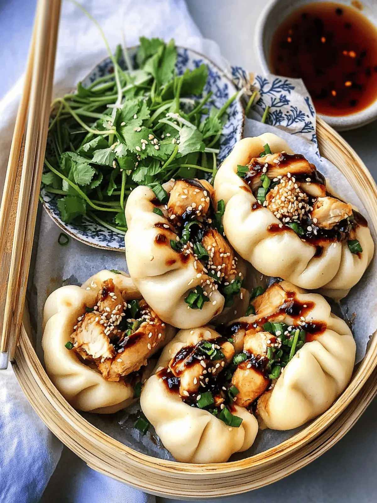 Sticky Korean Chicken Steamed Buns