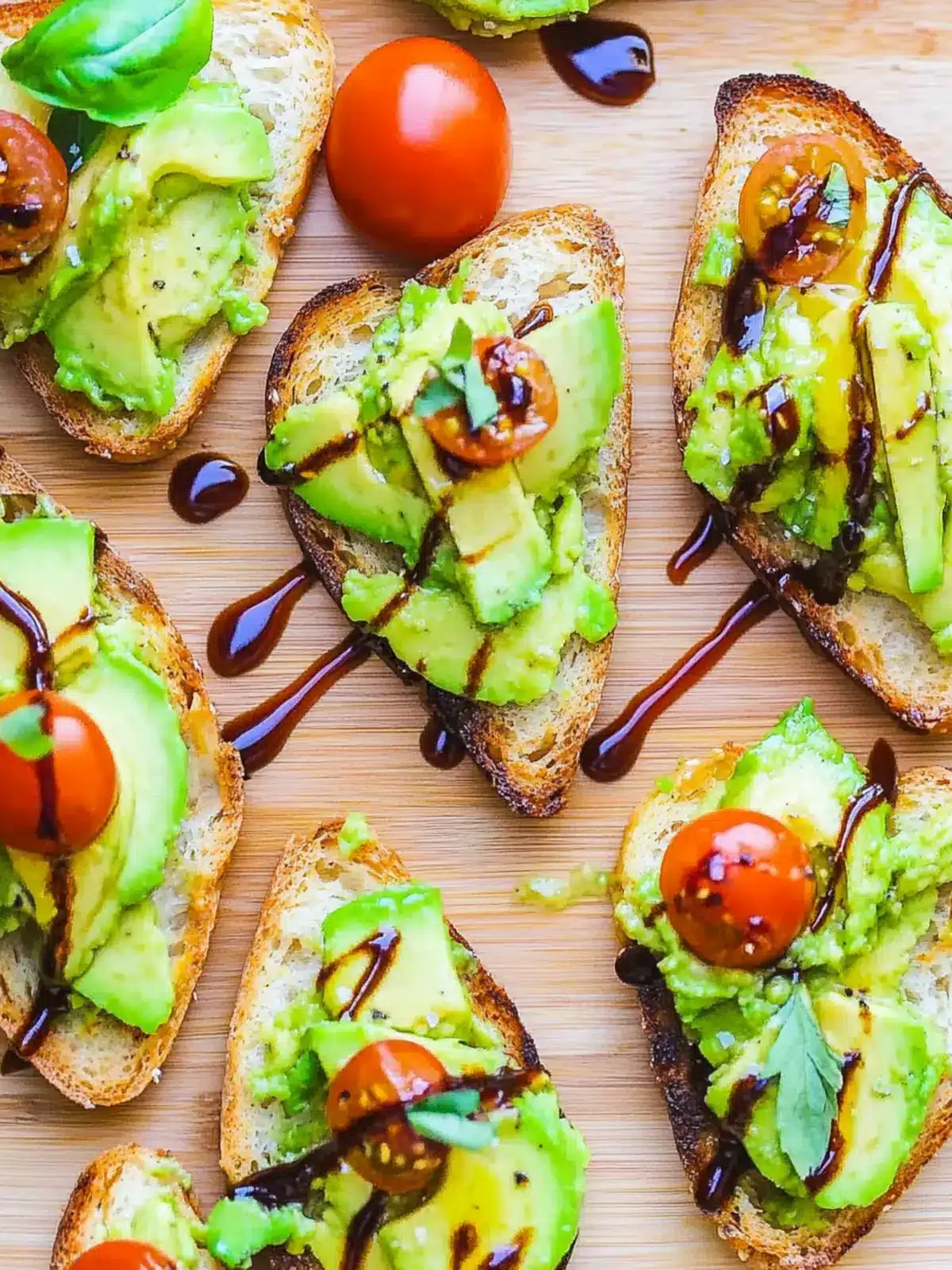 Avocado Appetizers on Crostini with Pizzazz for Memorable Munching