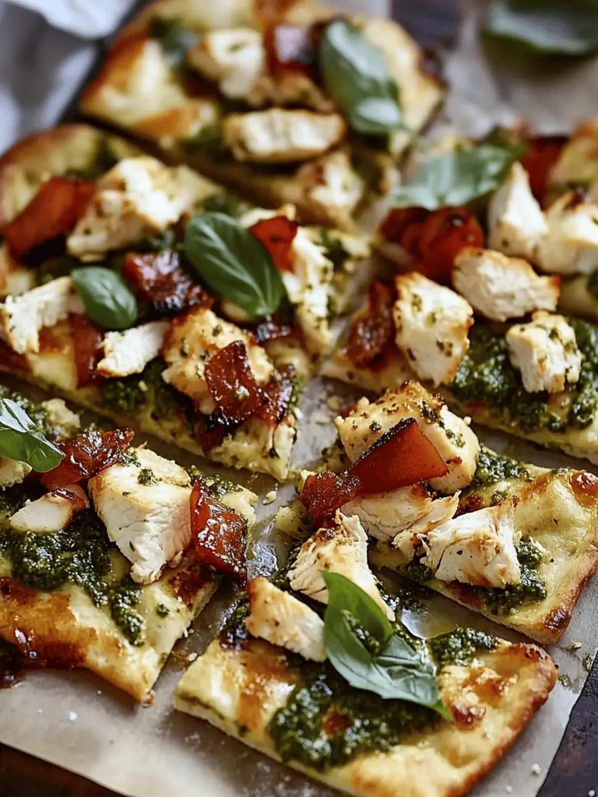 Pesto Chicken Flatbread