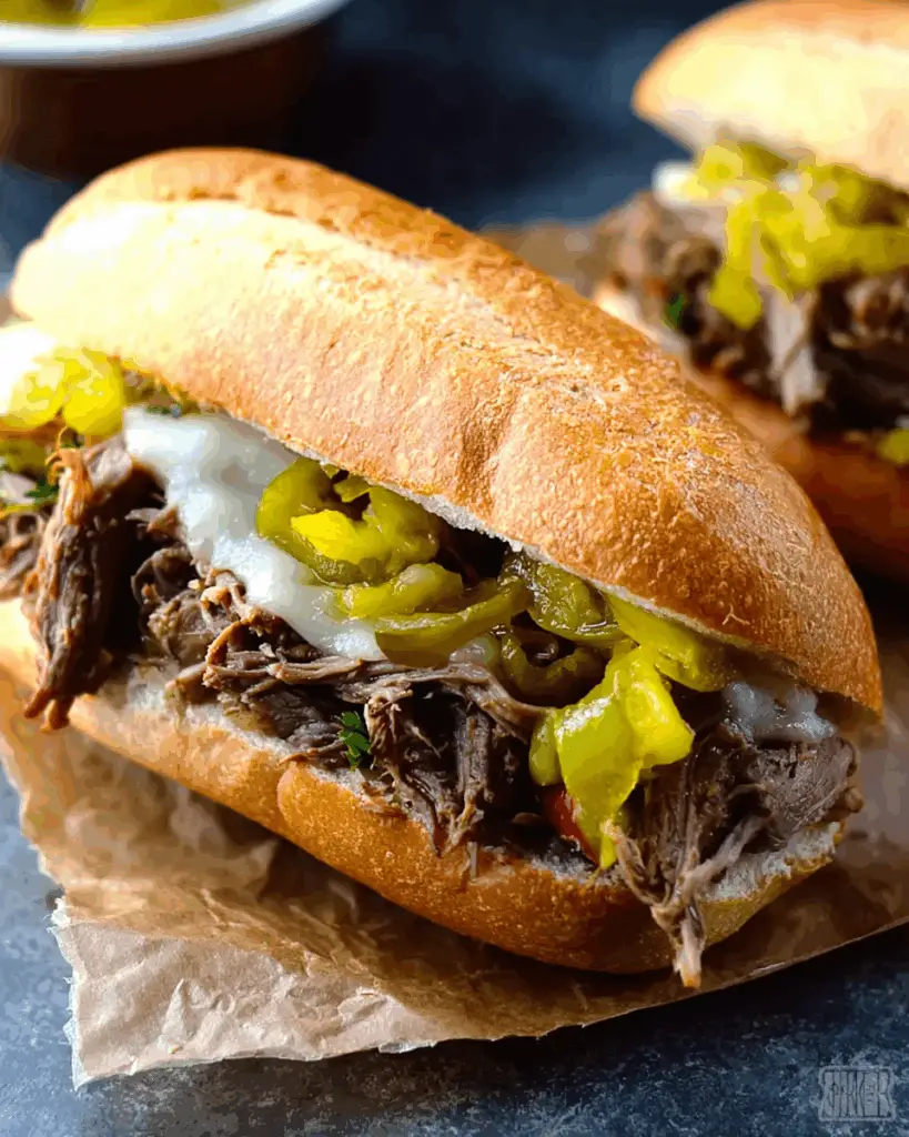 Crock Pot Italian Beef Sandwiches