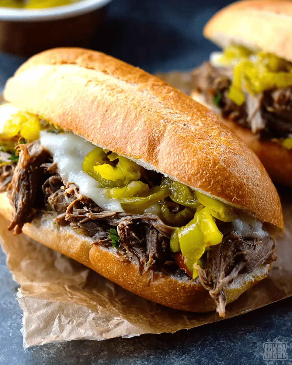 Crock Pot Italian Beef Sandwiches