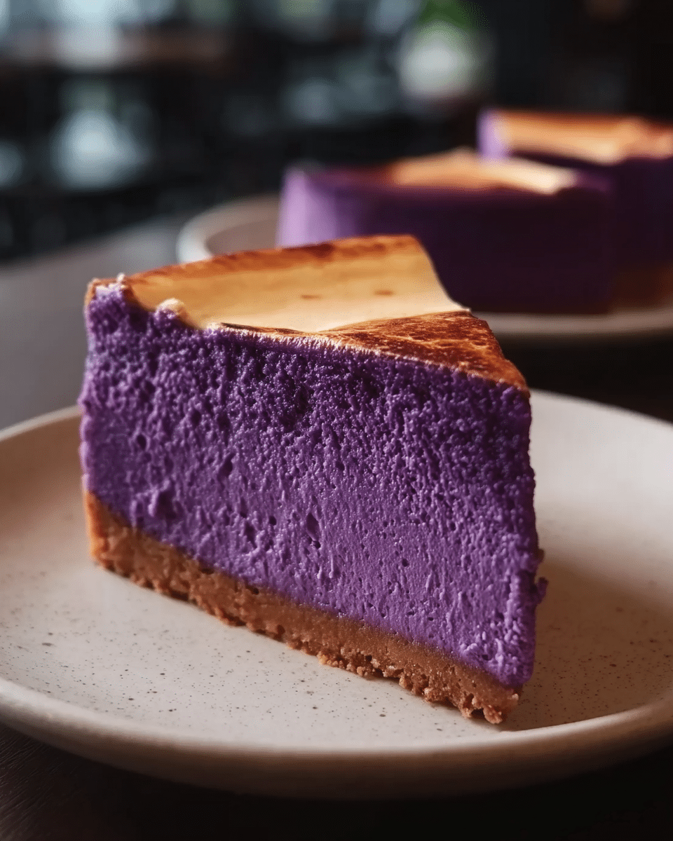 Ube San Sebastian Cheesecake