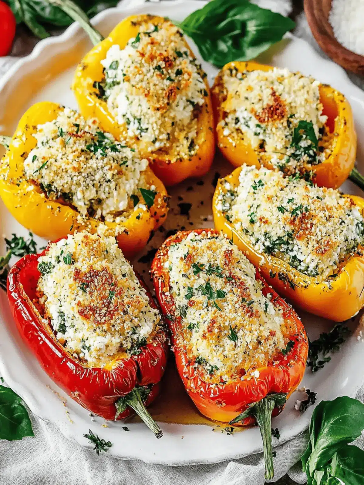 Herby Ricotta Stuffed Peppers – Italian Comfort in Every Bite