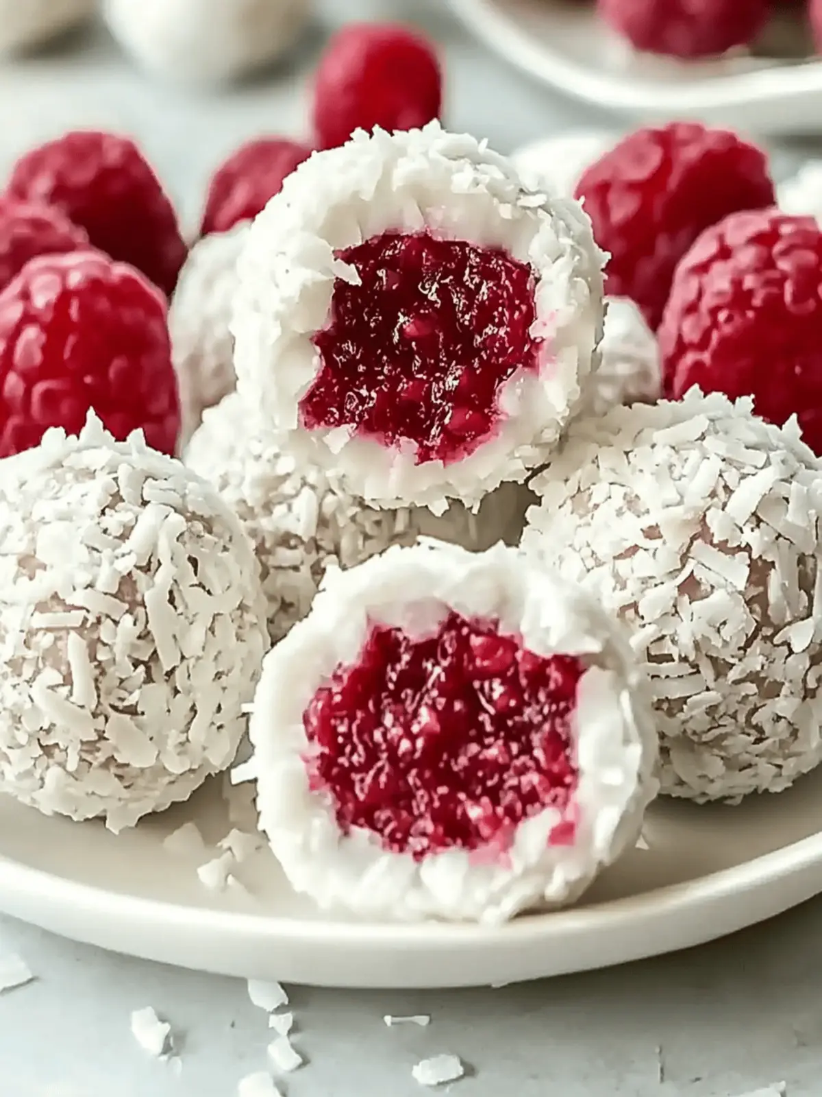 No-Bake Raspberry Coconut Balls