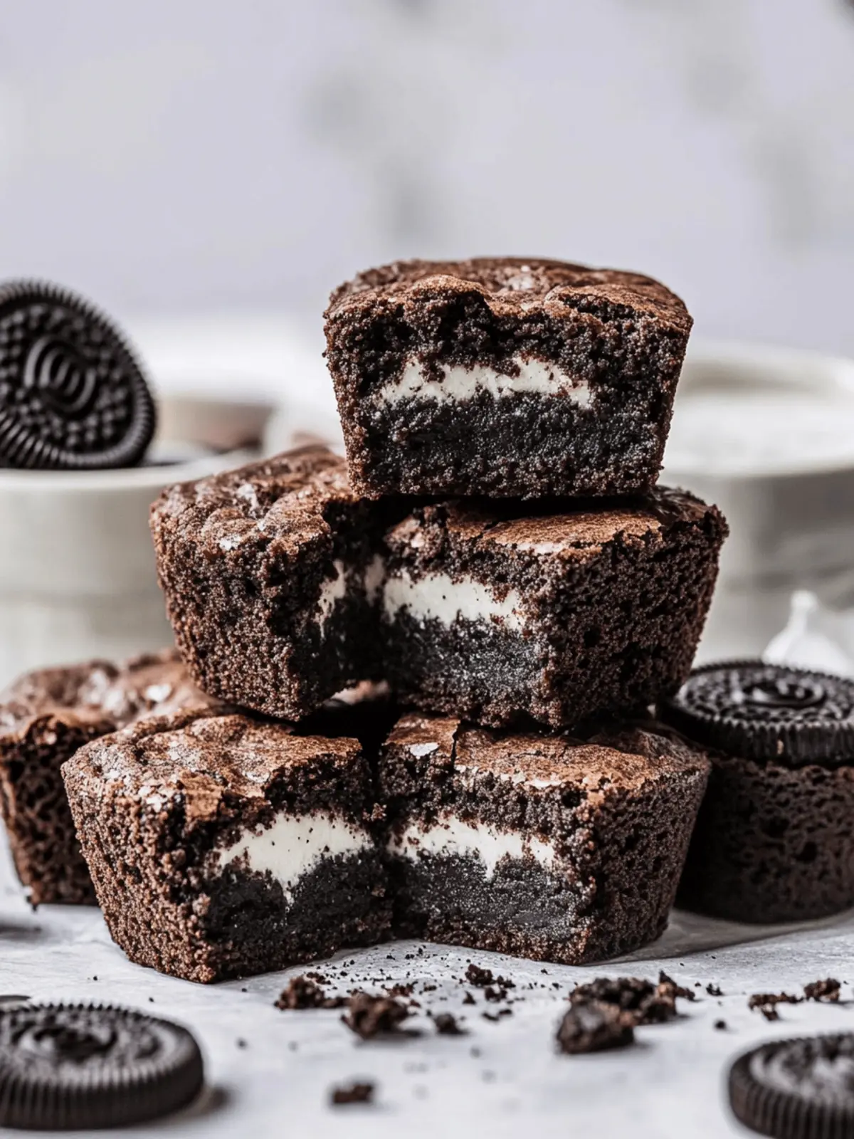 Oreo Stuffed Brownies