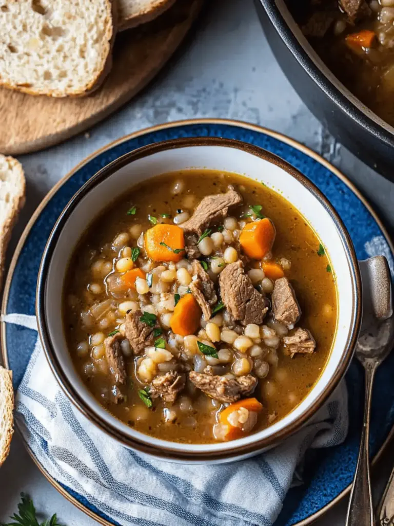Slow Cooker Beef Barley Soup
