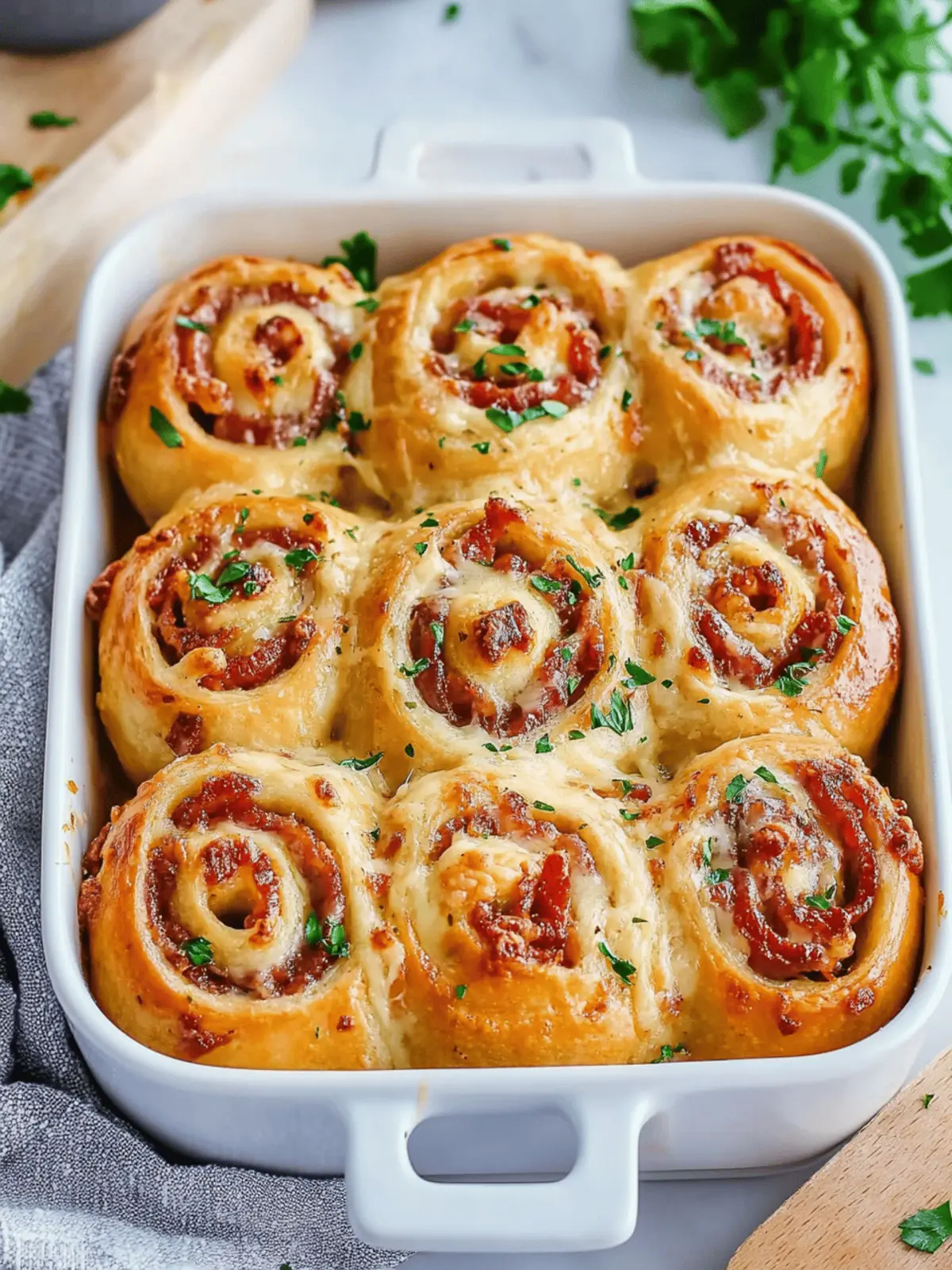 Bacon & Cheese Rolls with Garlic Butter