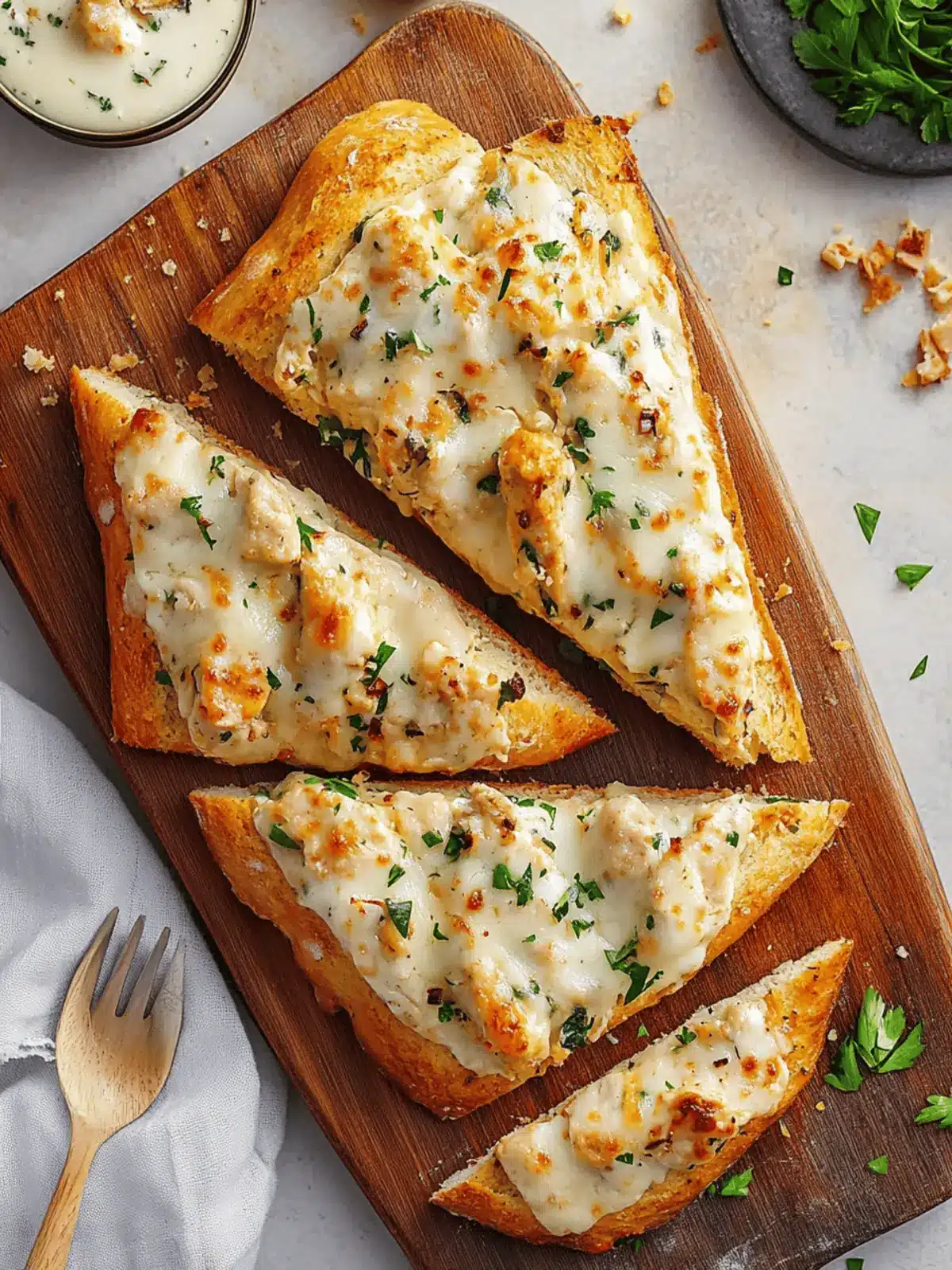 Viral Chicken Alfredo Garlic Bread That Everyone Will Love