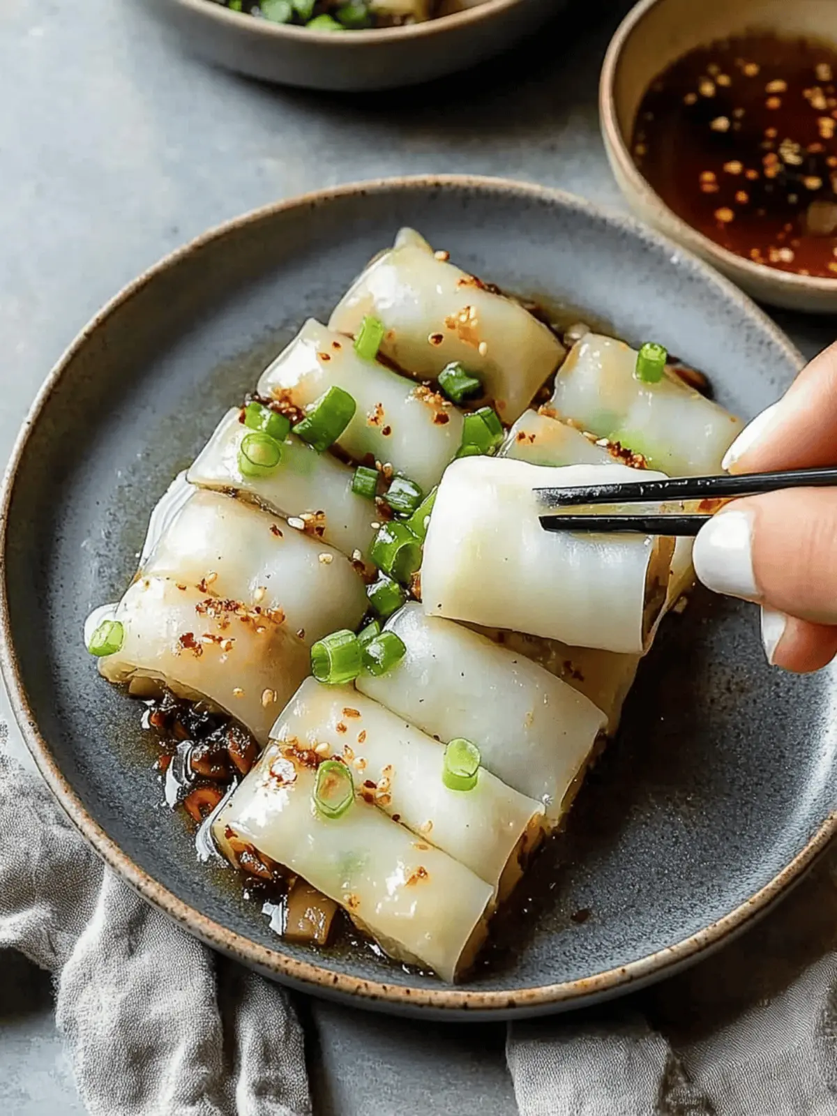 Microwave Mushroom Cheung Fun (Vegan Rice Noodle Rolls)