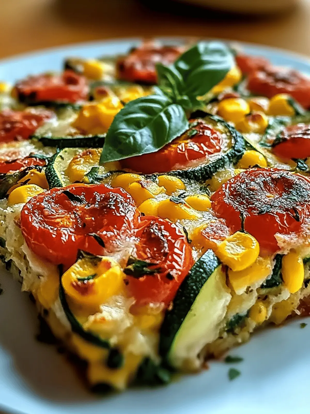 Irresistible Cheesy Zucchini Corn Tomato Bake with Parmesan Crust