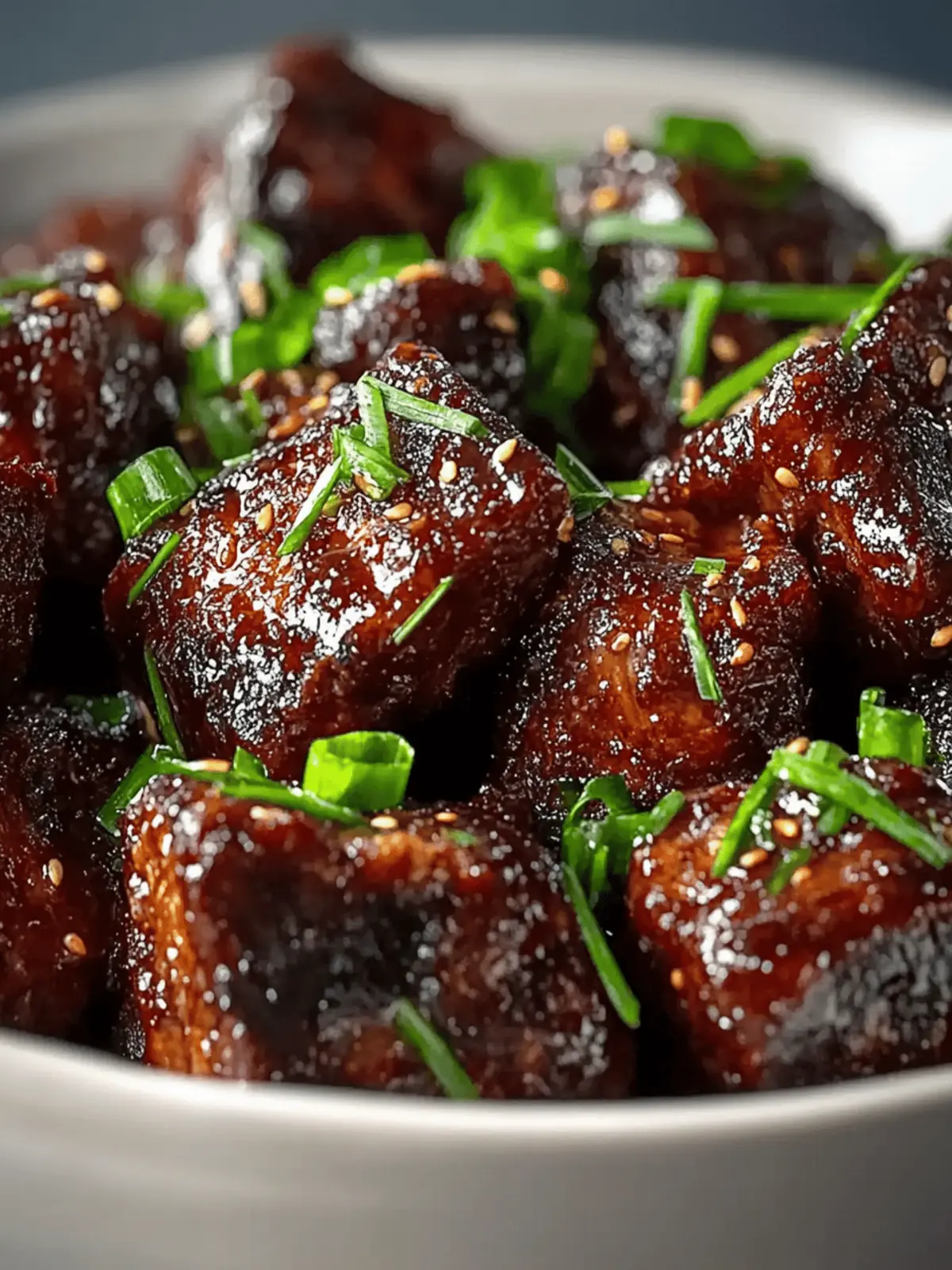 Sweet and Sticky Steak Bites
