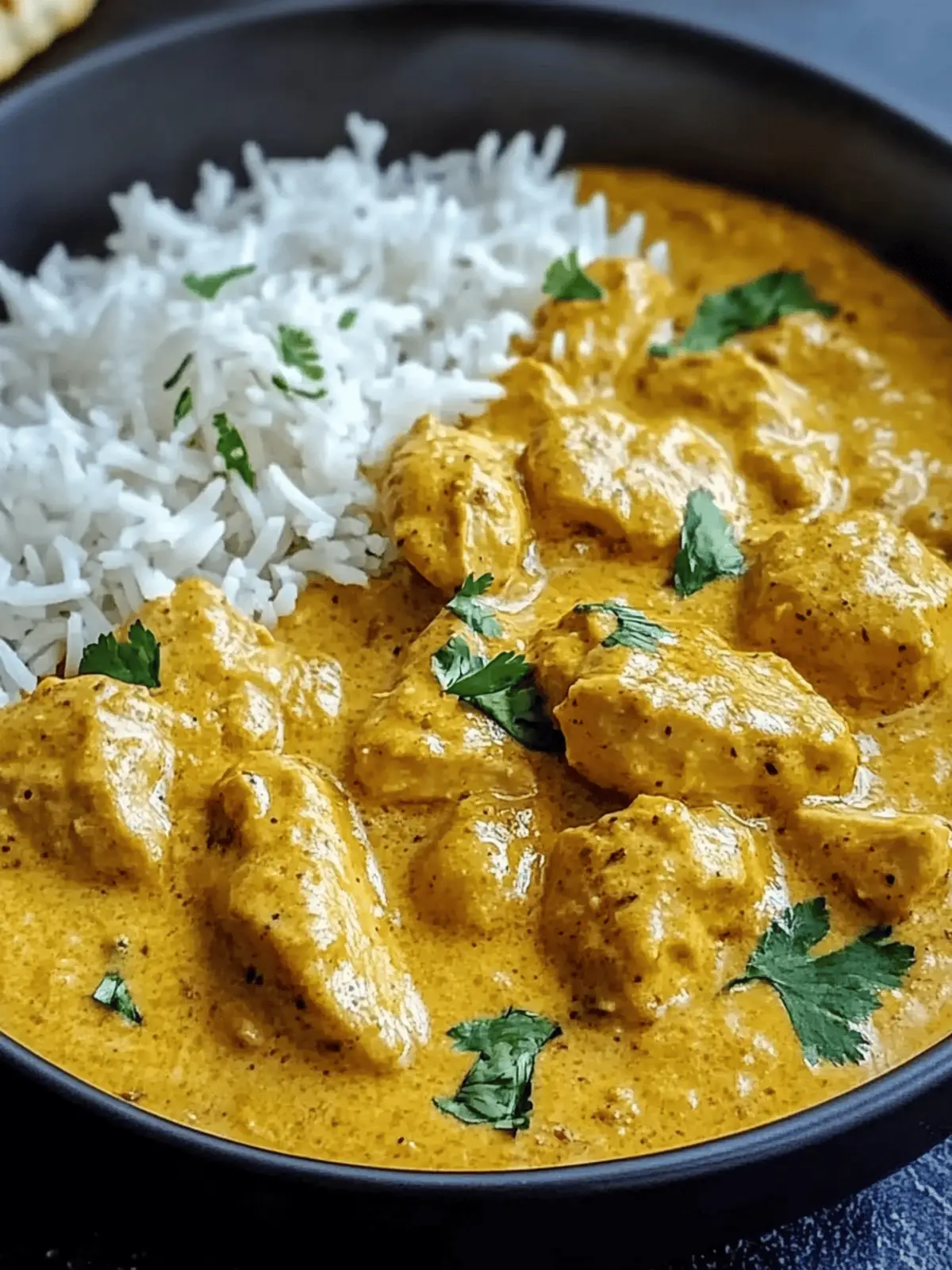 Homemade Chicken Korma with Flatbread or Rice