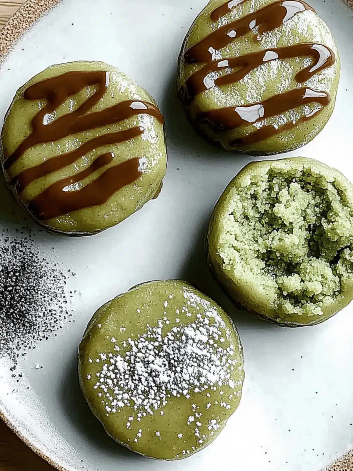 Chewy Matcha Mochi Bites