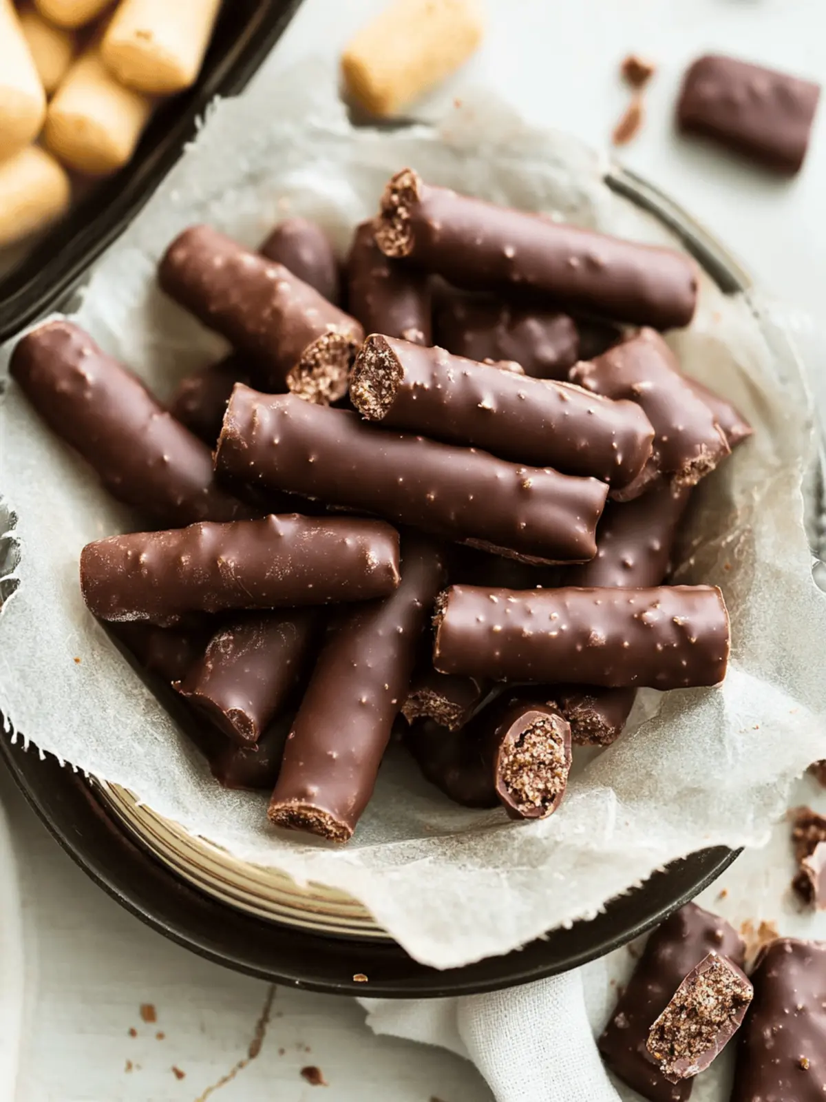 Chocolate Cigar Cookies (No Bake)