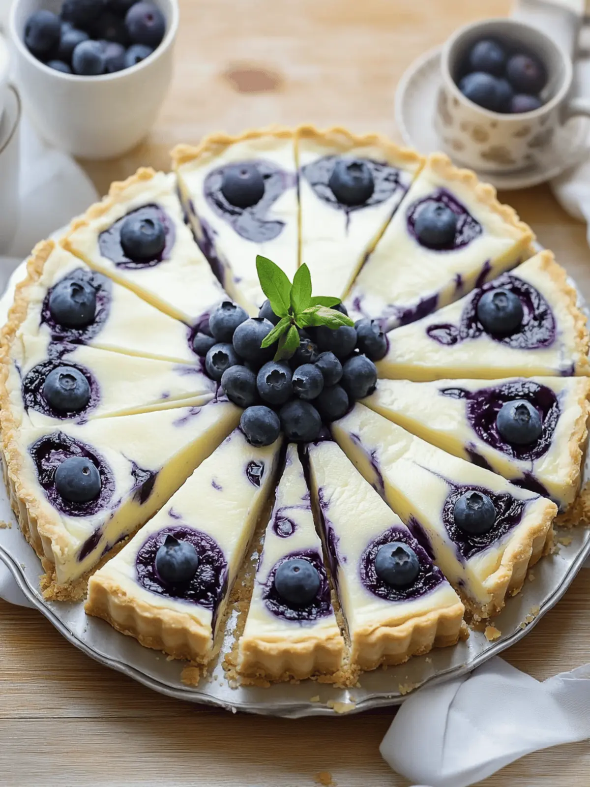 No Bake Blueberry Pie