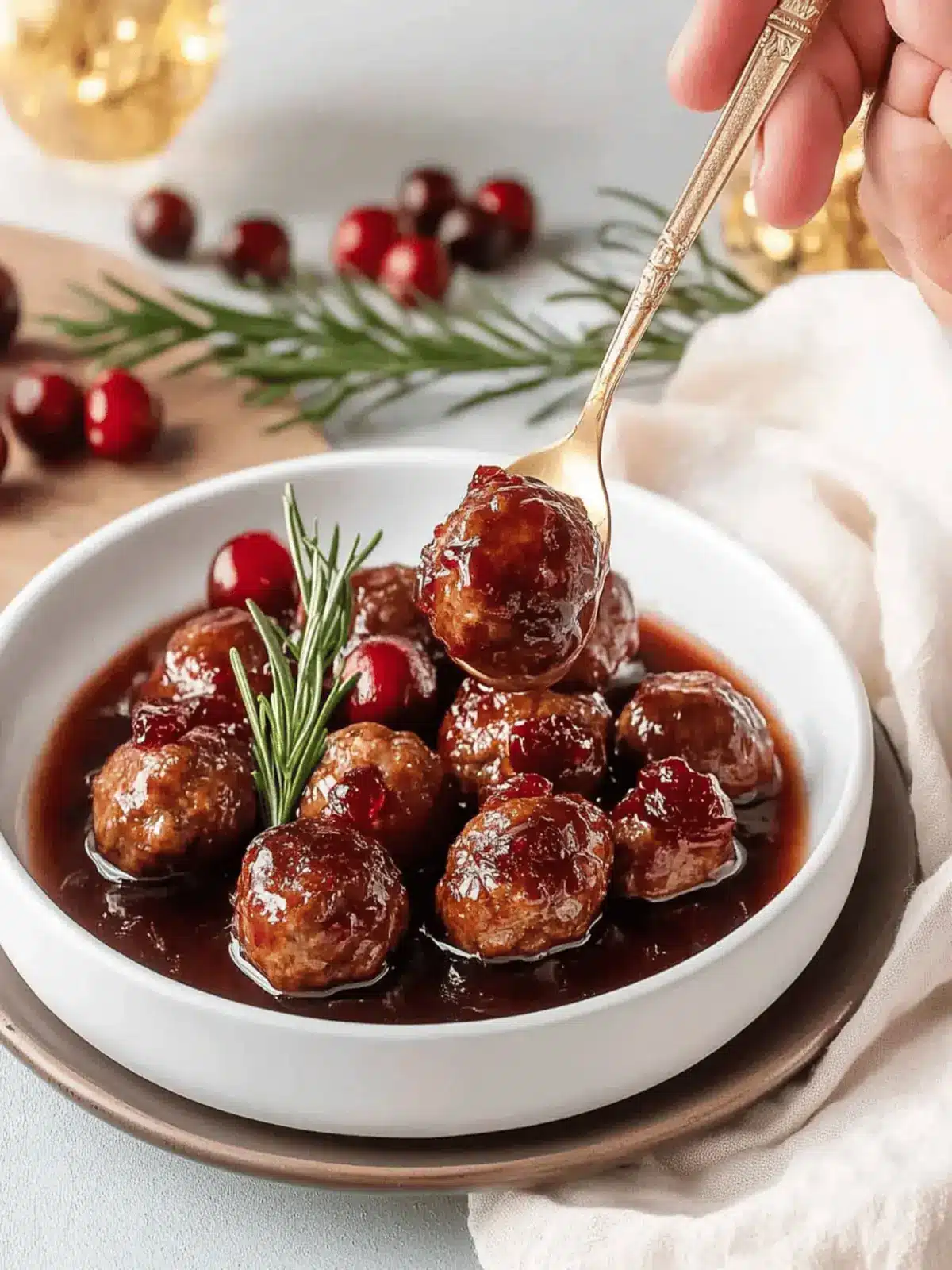 Crockpot Cranberry Turkey Meatballs for Effortless Holiday Fun