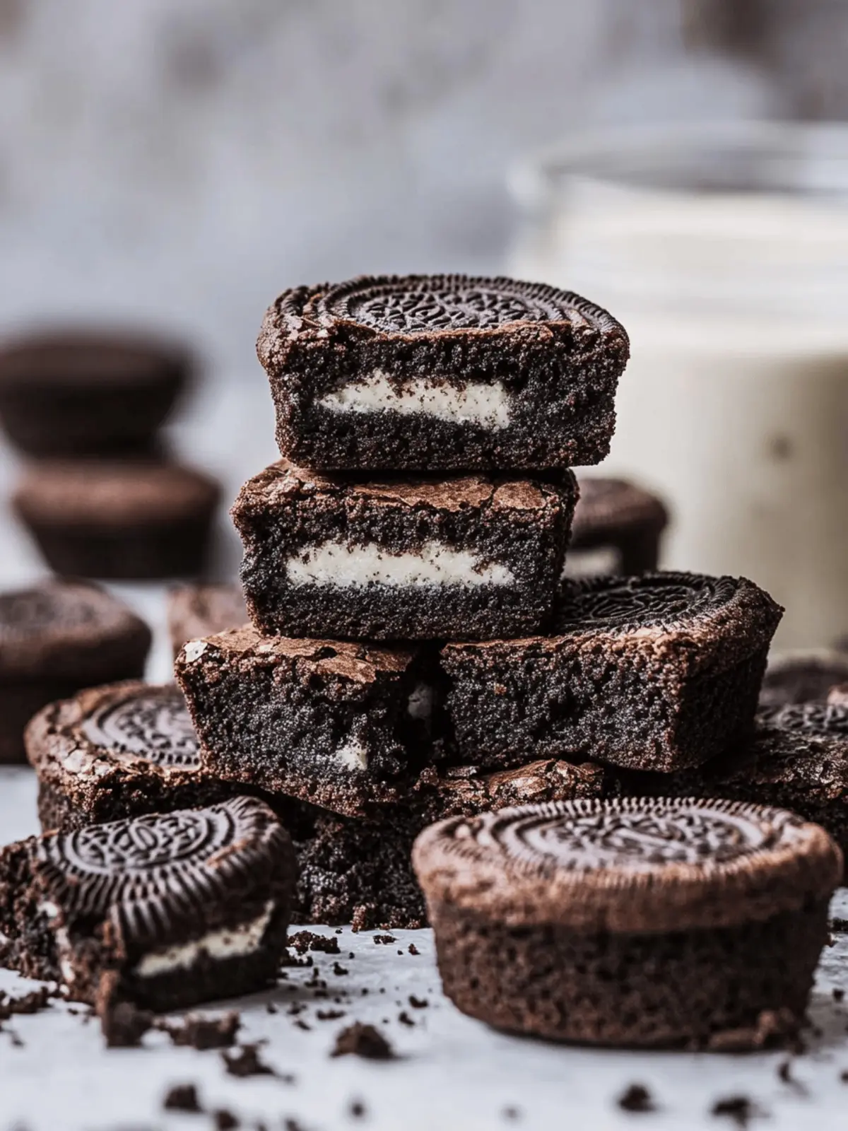 Oreo Stuffed Brownies