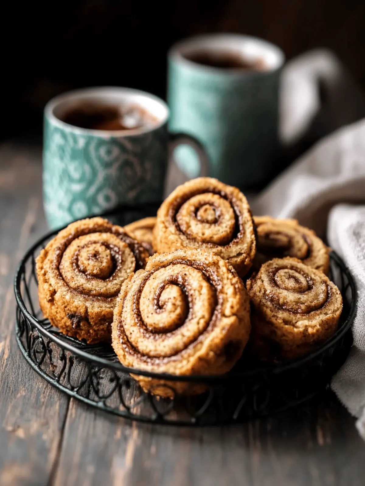 Vegan Gluten-free Cinnamon Roll Cookies