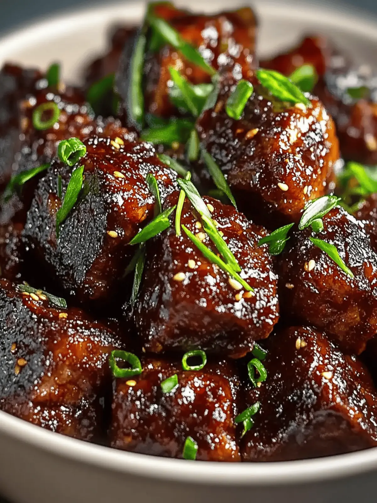 Sweet and Sticky Steak Bites