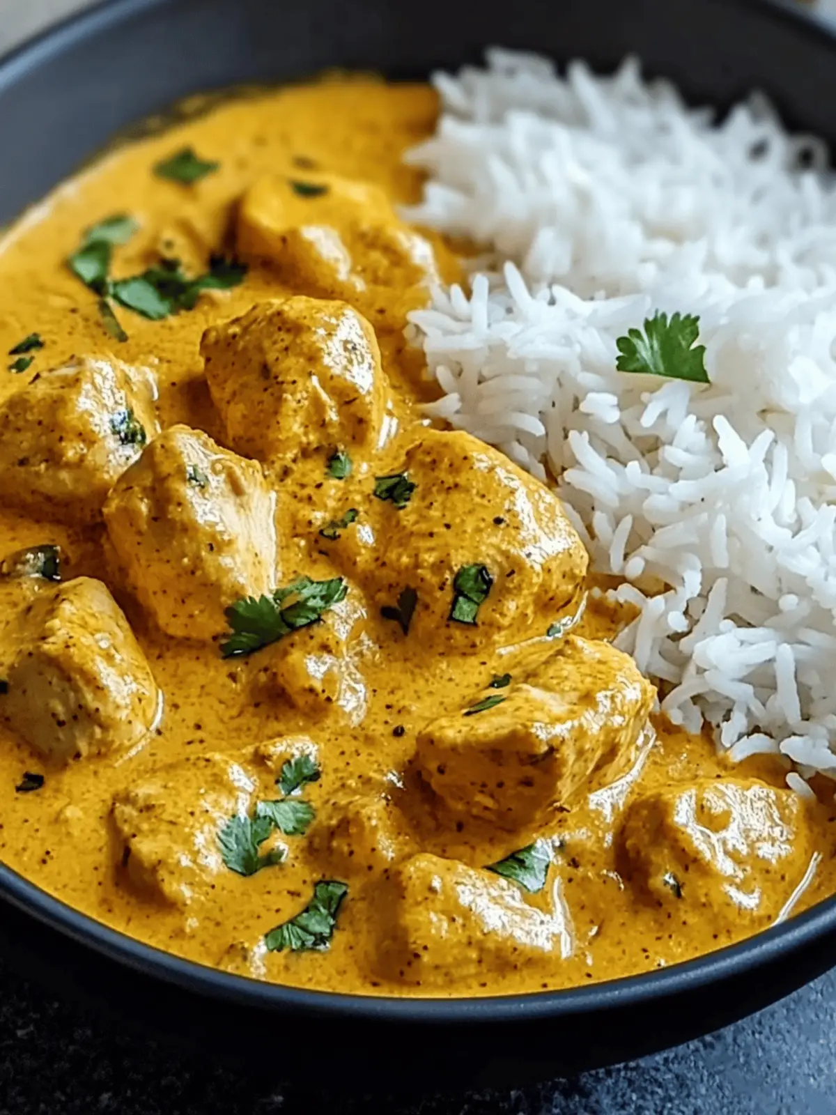 Homemade Chicken Korma with Flatbread or Rice