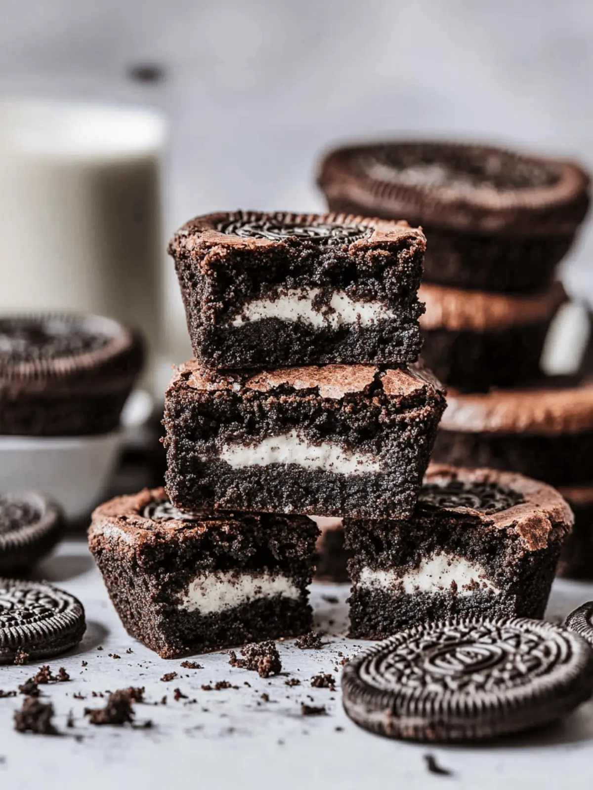 Oreo Stuffed Brownies