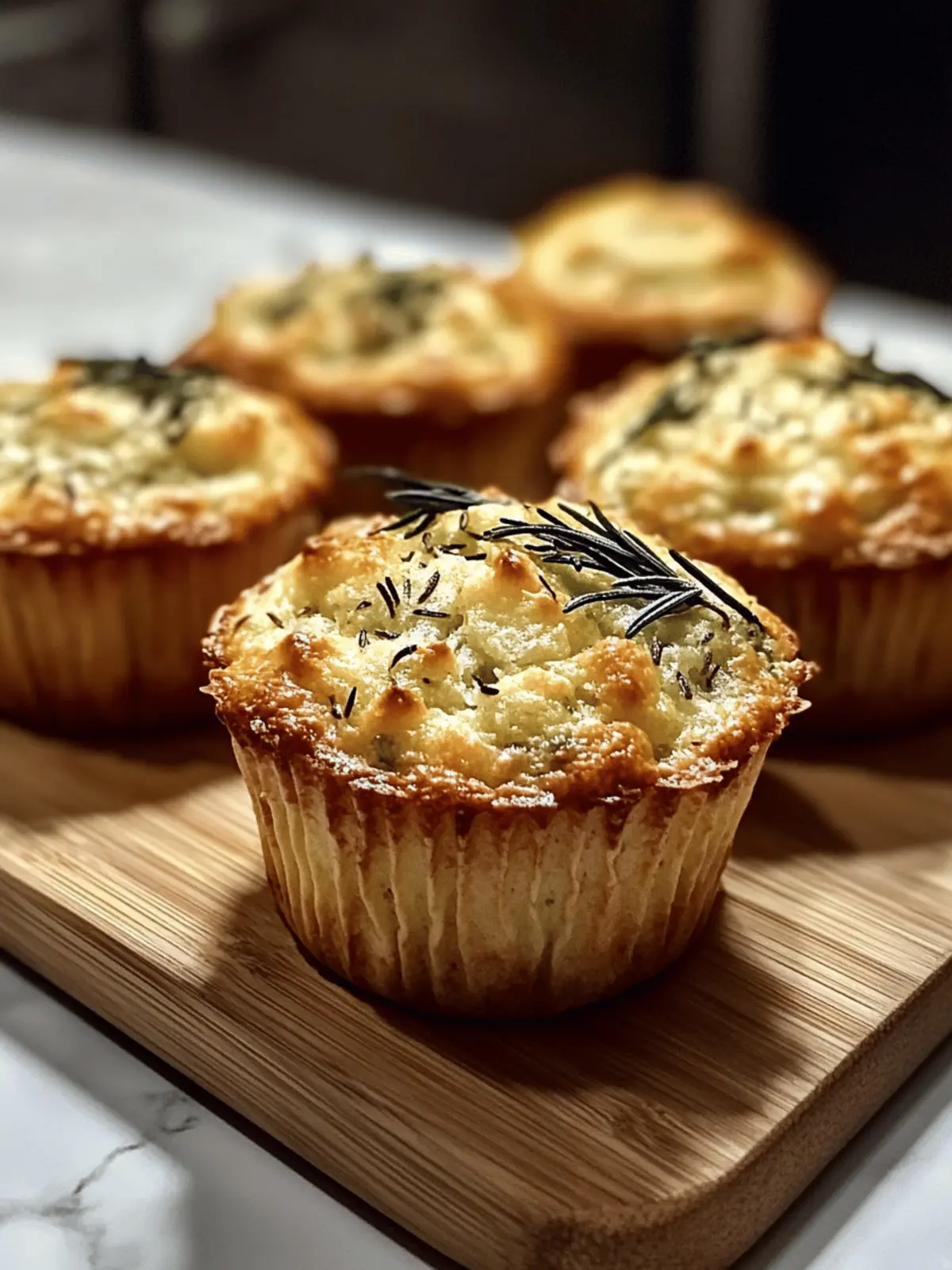 Garlic Rosemary Focaccia Muffins: