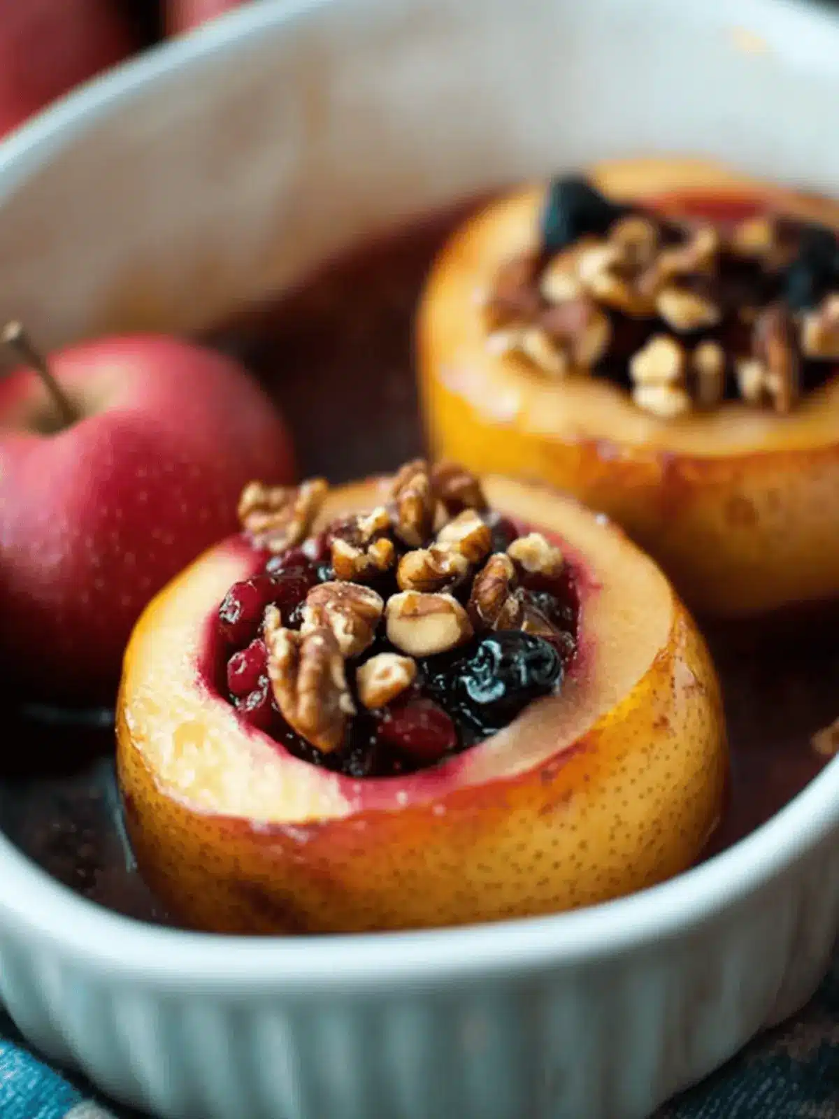 Cranberry and Walnut Baked Apples