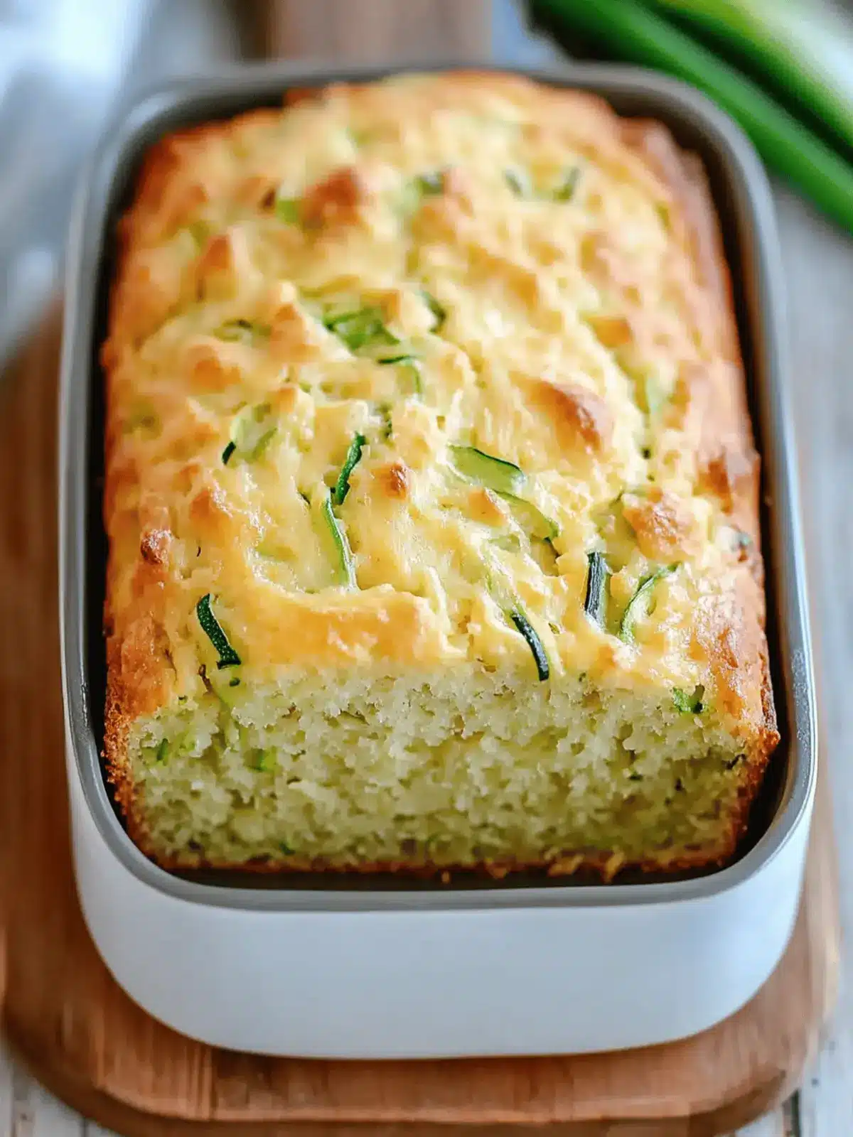 Green Onion Zucchini Cheddar Quick Bread for Comforting Cravings