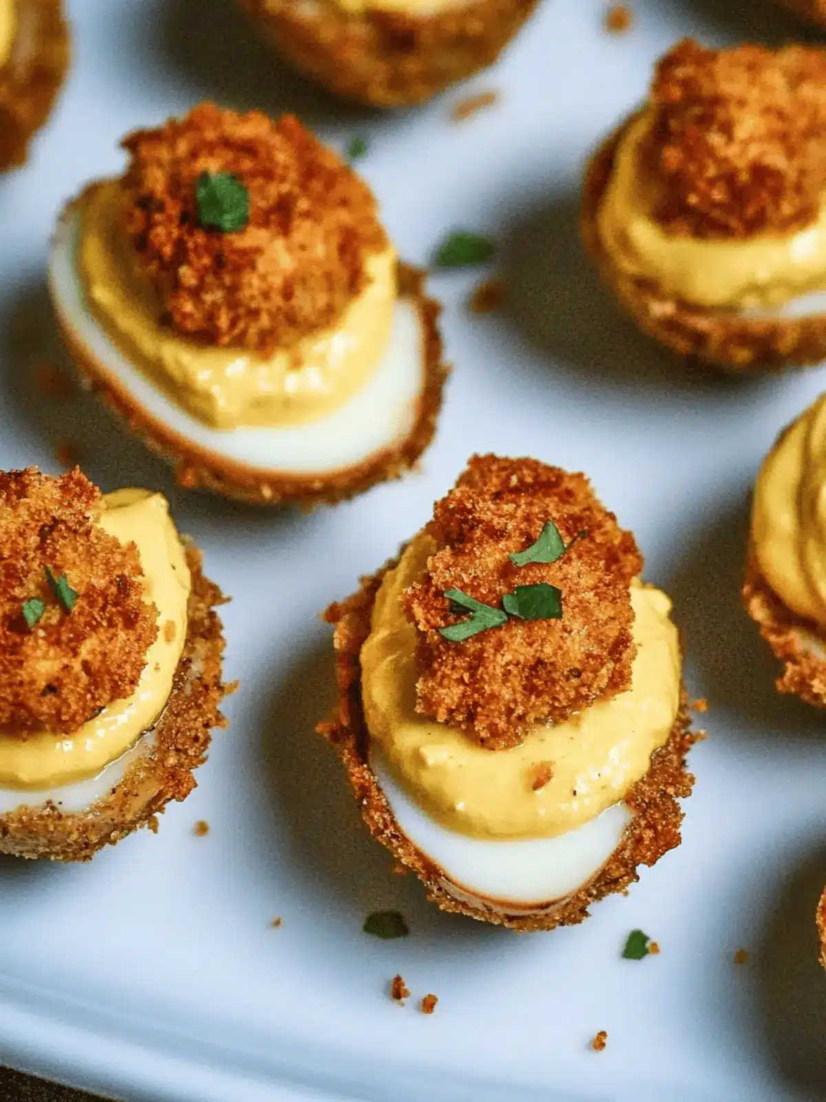 Cajun Style Fried Deviled Eggs