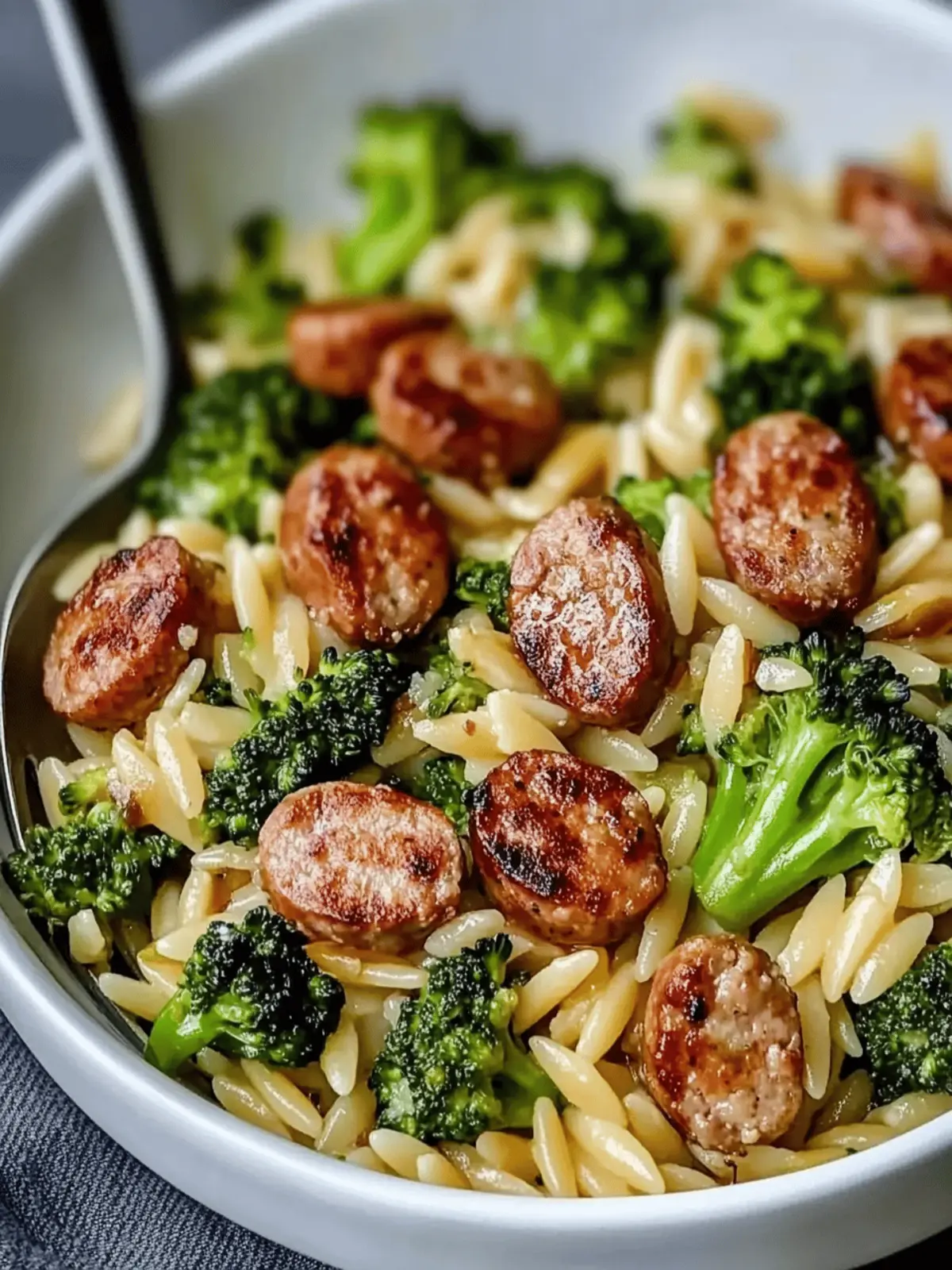 Chicken Sausage and Broccoli Orzo