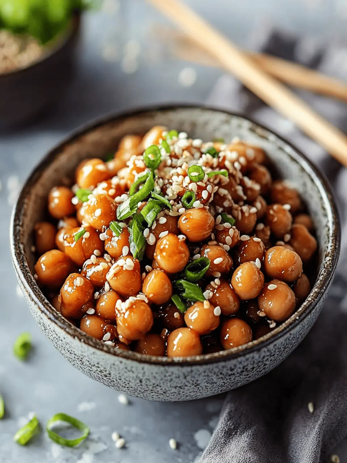 Vegan Sticky Sesame Chickpeas for Quick Weeknight Bliss