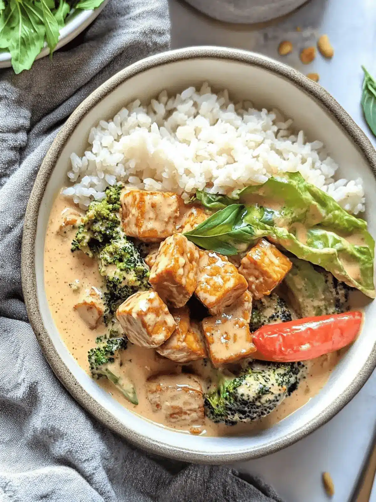 Delicious Creamy Satay Tempeh Ready in 30 Minutes