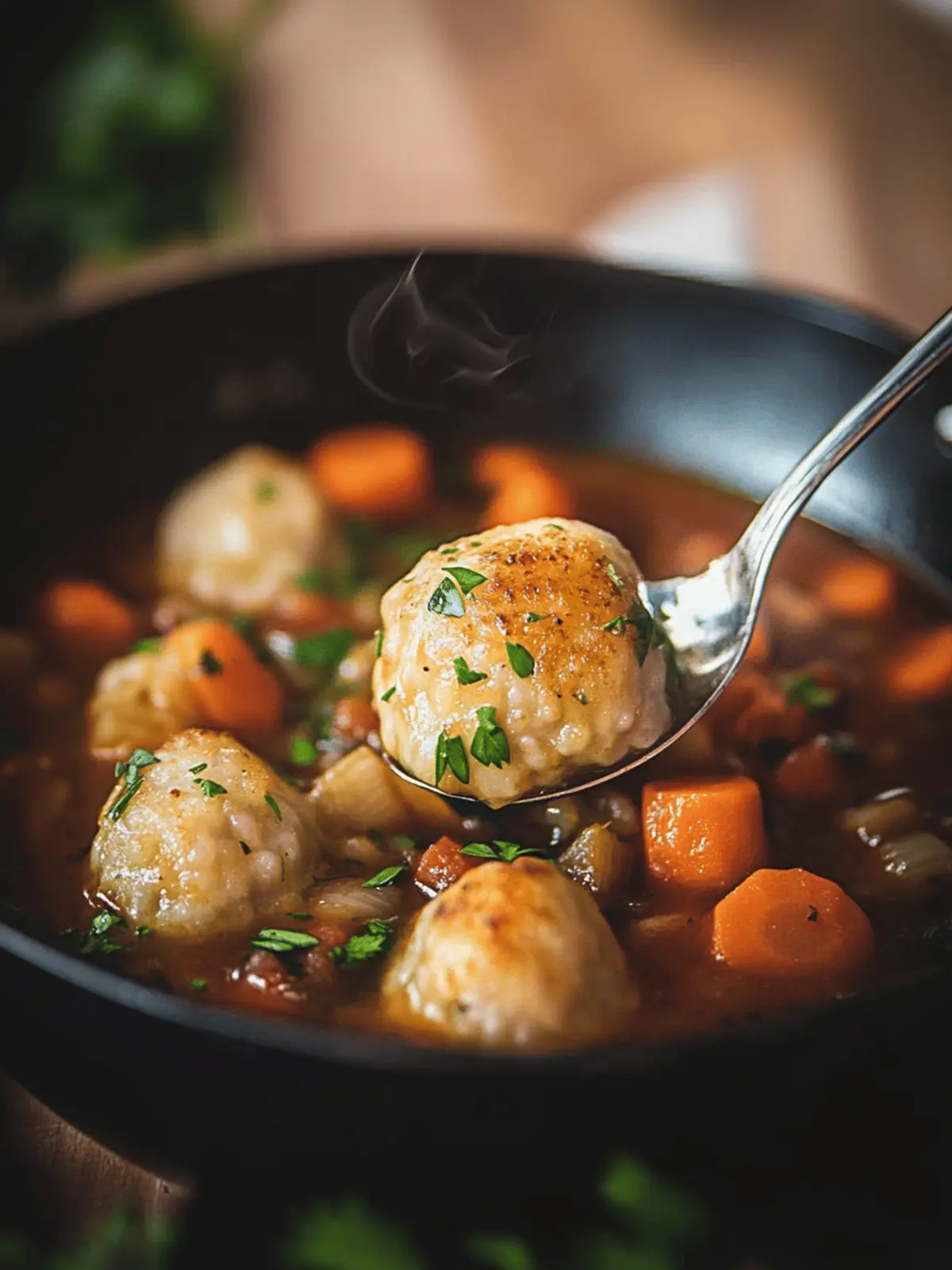 ROOT VEGETABLE STEW & DUMPLINGS